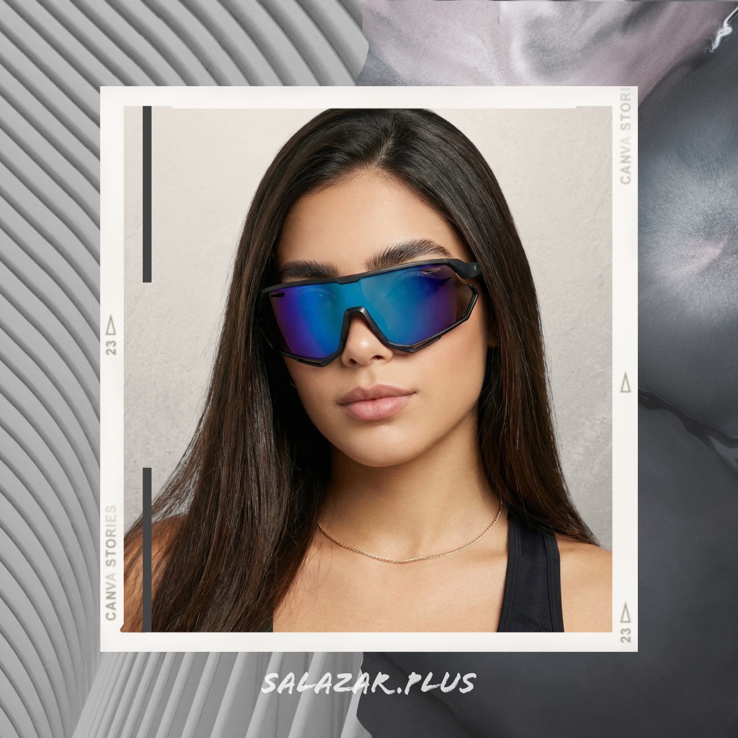 salazar.plus Fahrradbrille Sportbrille schnelle Sonnenbrille Radbrille Skibrille verspiegelt, Leichte Sportbrille UV400 – ideal für Radfahren, Skifahren & Outdoor