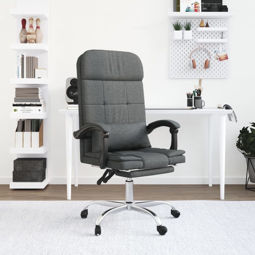 vidaXL Bürostuhl Bürostuhl mit Massagefunktion Dunkelgrau Stoff (1 St)