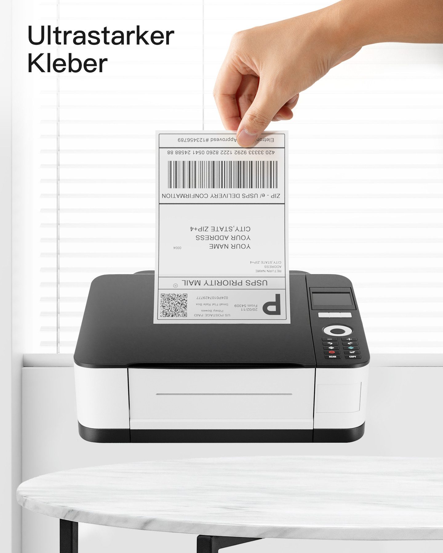 Inateck Etikettenpapier Thermopapier Versandetiketten, 100 mm × 150 mm, Wasserdicht, BPA/BPS-frei, 500 Stück