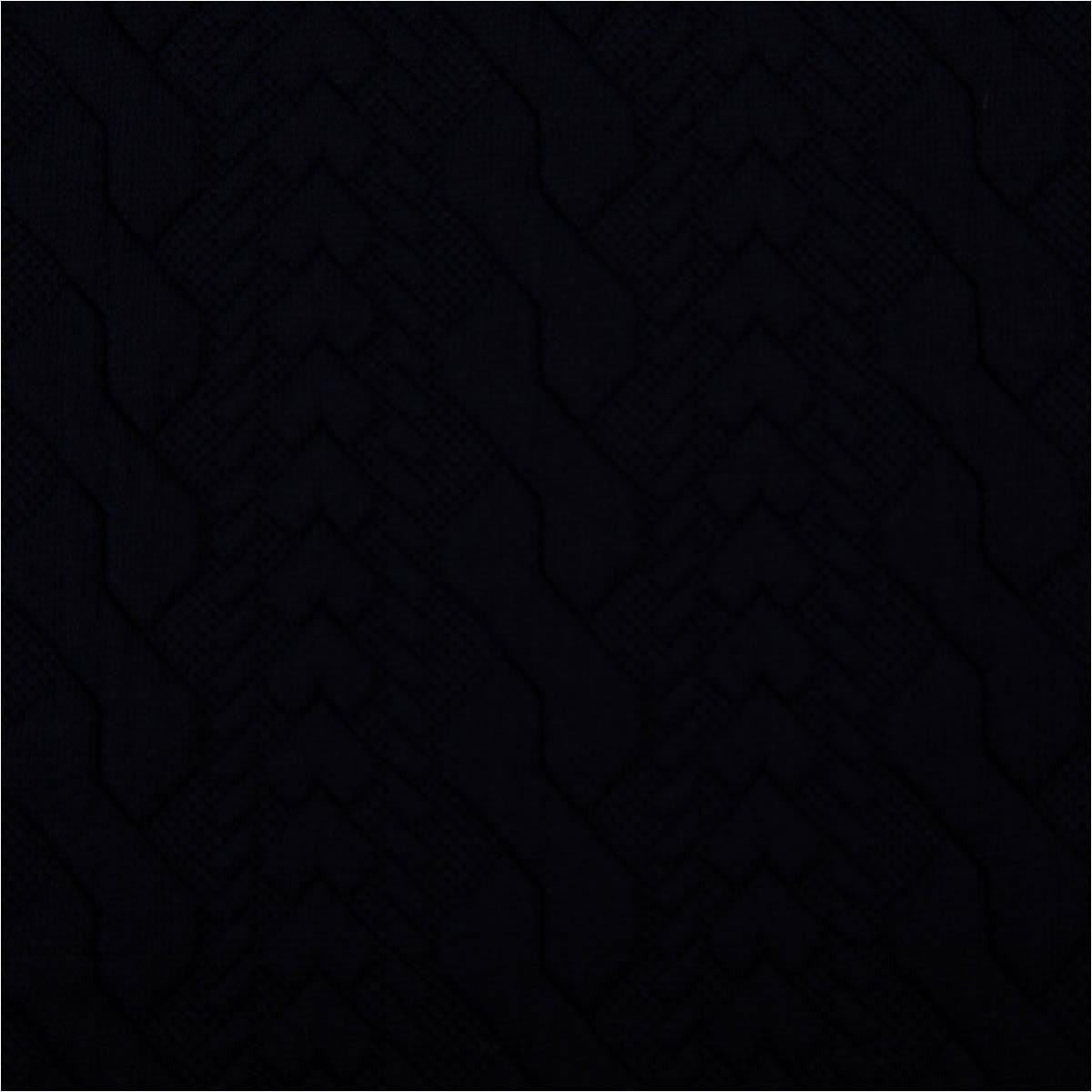 SCHÖNER LEBEN. Stoff Strickstoff Zopfmuster marineblau elastischer Winterstrick 150 cm, pflegeleicht