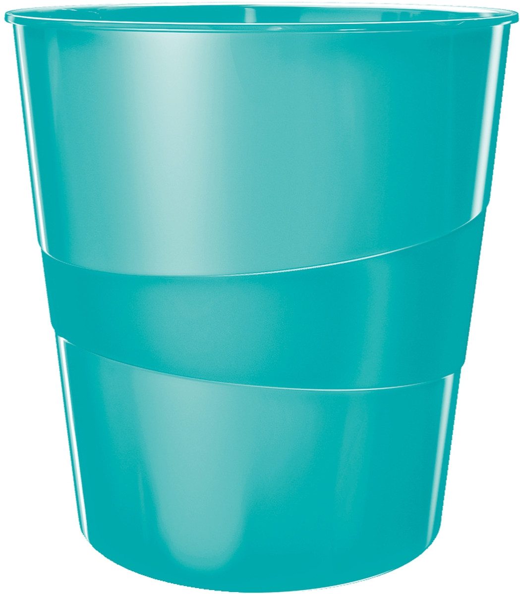LEITZ Papierkorb Papierkorb Wow 15l Polystyren eisblau