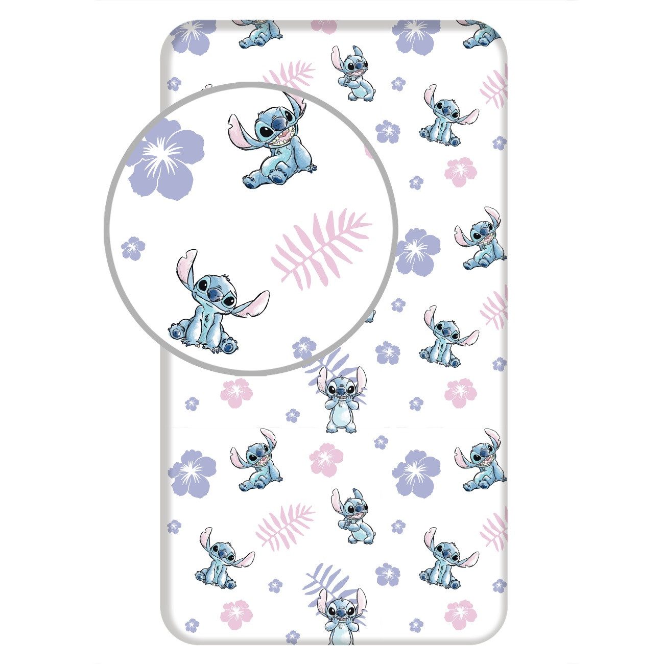 Lilo & Stitch Spannbettlaken 100% Baumwolle, günstig online kaufen