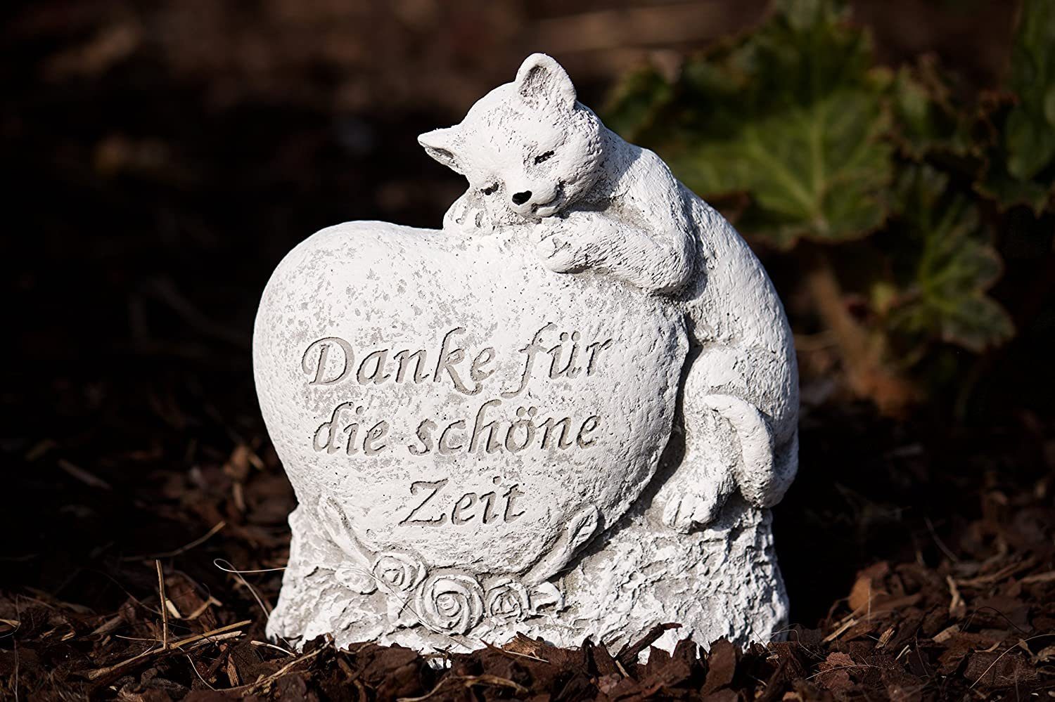 Stone schöne Katze " and für Gartenfigur Steinfigur Zeit Grabschmuck Danke Style " die