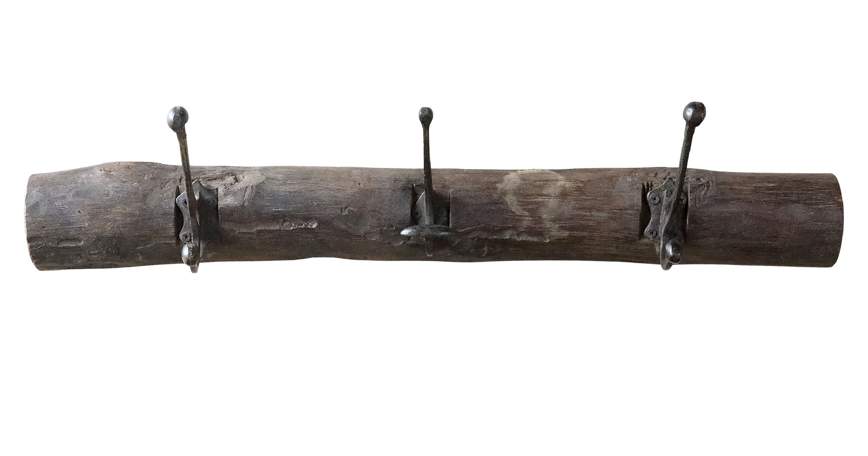 Chic Antique Garderobe Chic Antique - Hakenleiste 3 Haken Wandhaken Kleiderhaken Holz Unika