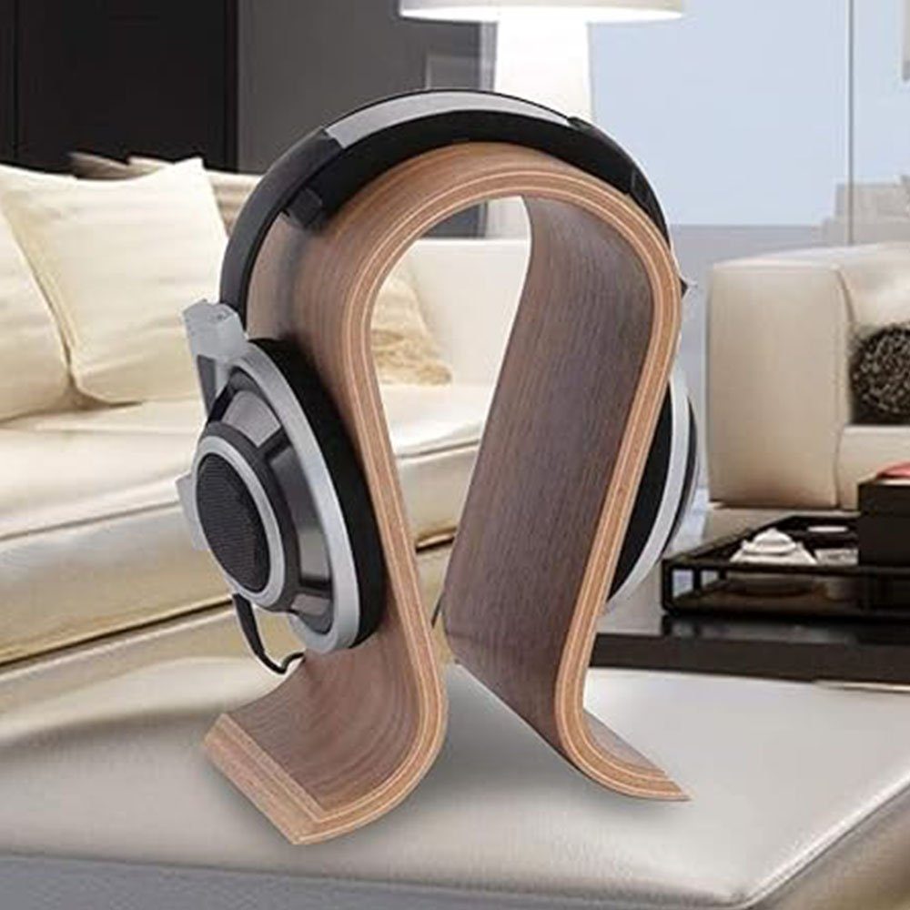 FELIXLEO Kopfhörerhalter Holz U Form Umweltfreundlich Walnussholz Dauerhaft Kopfhörerständer