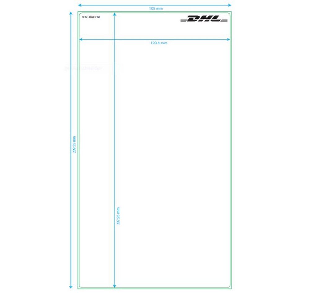 Thumbnail - Deggelbam Etiketten 1000x original DHL Etiketten 910-300-710 Versandetikett, Versandetiketten mit Perforation zum leicht...