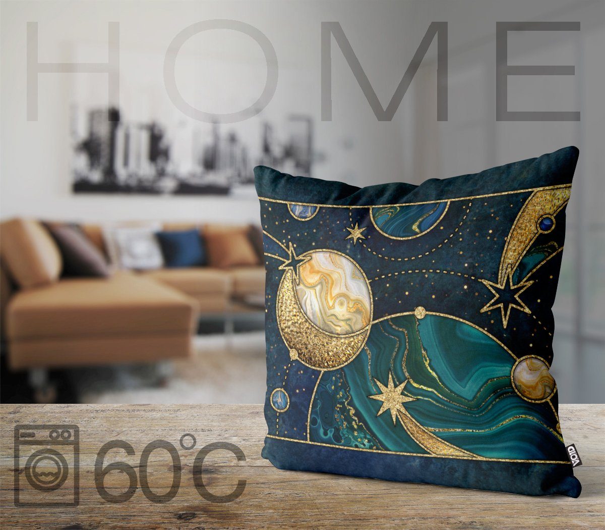 VOID Kissenbezug, (1 Stück), Universum Weltall Sterne abstrakt himmlisch kosmos geometrisch stern