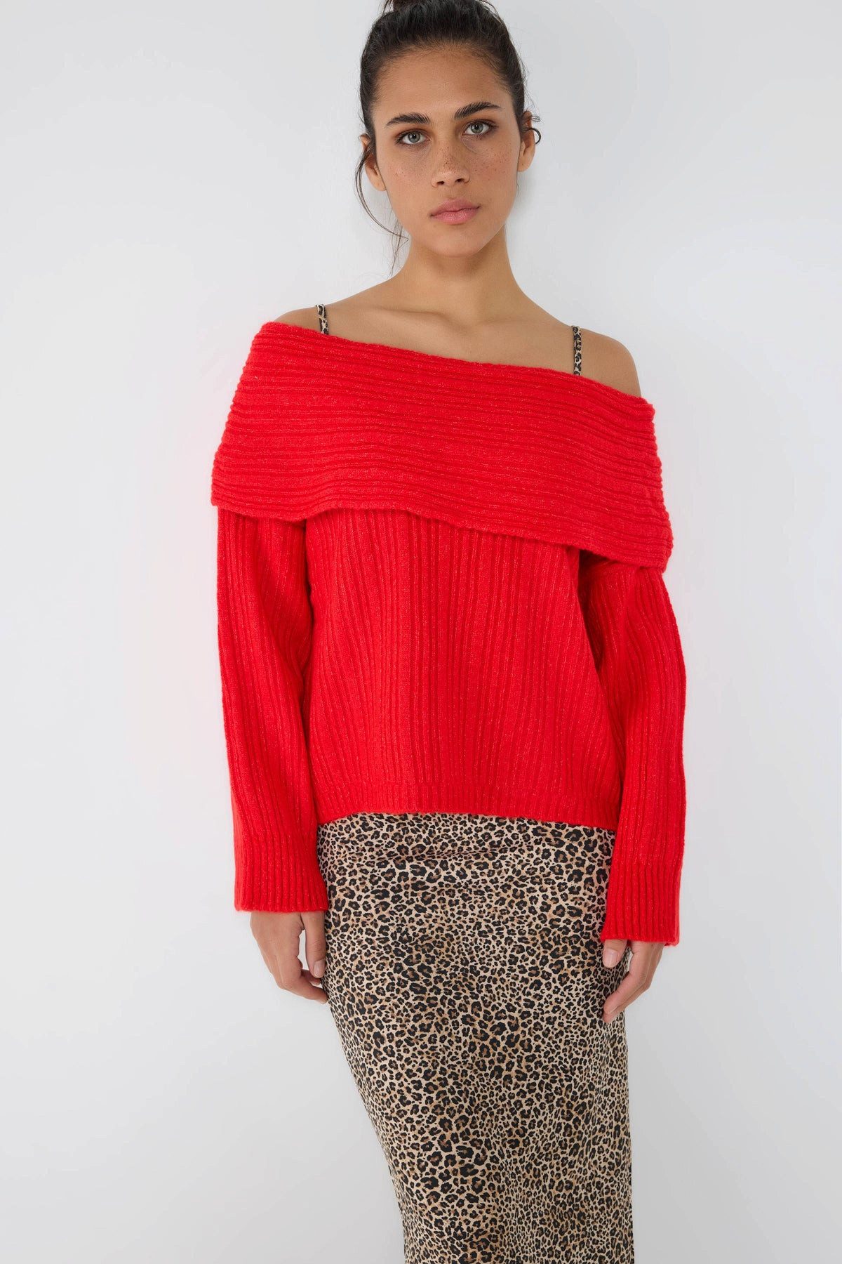 No Matter What Longpullunder Strickpullover mit U-Boot-Ausschnitt