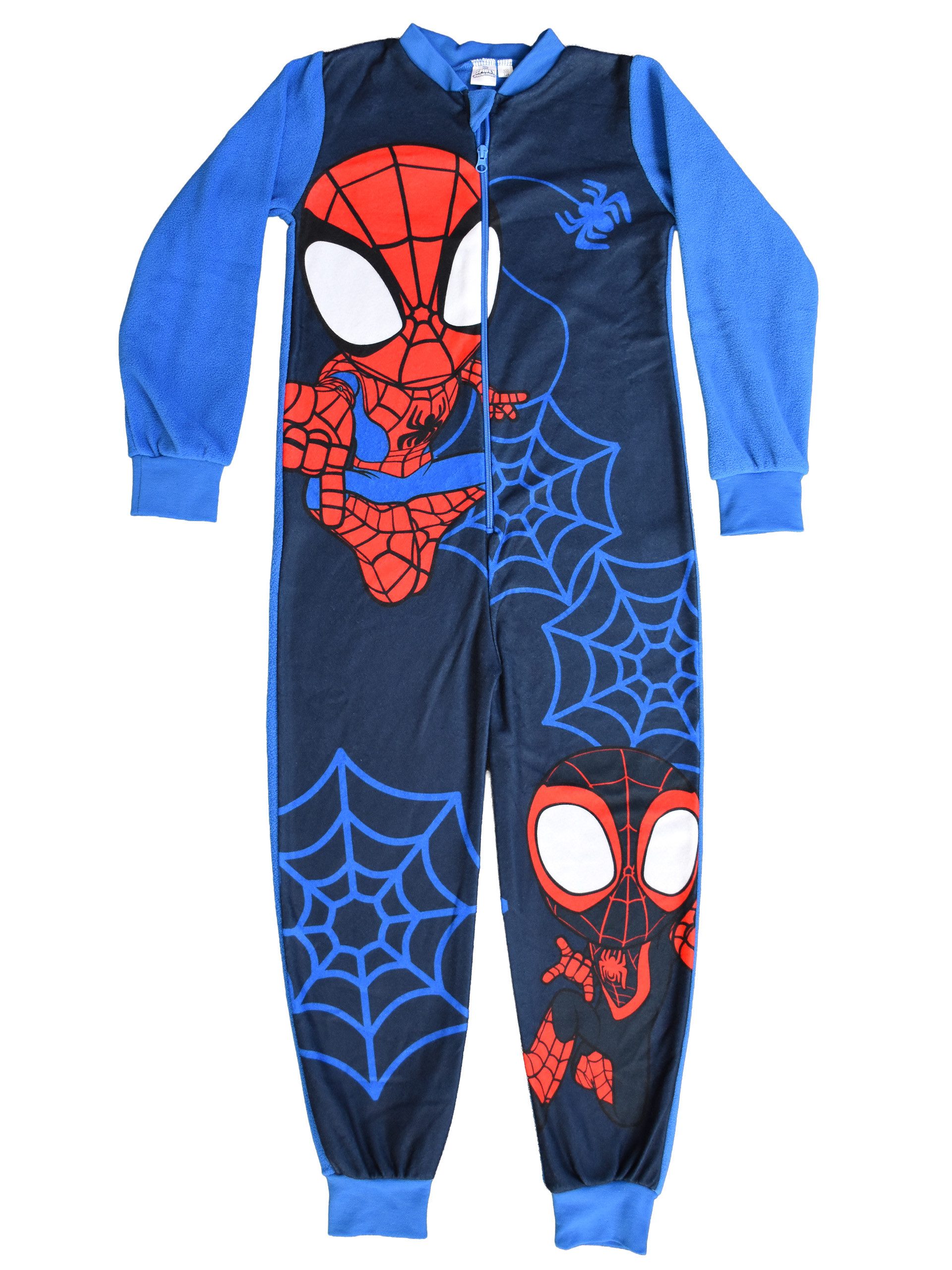 United Labels® Jumpsuit Marvel Spidey Jumpsuit Spiderman Overall Pyjama Schlafanzug langarm – Bild 2 von 5