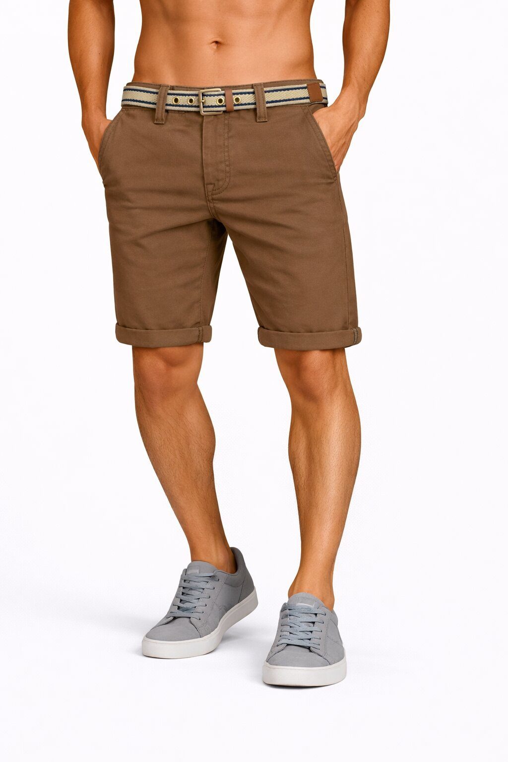 SUBLEVEL Shorts Herren Chino Shorts Jeans Flex Dehnbar Frühling Sommer Dehnbar Stretch Baumwolle