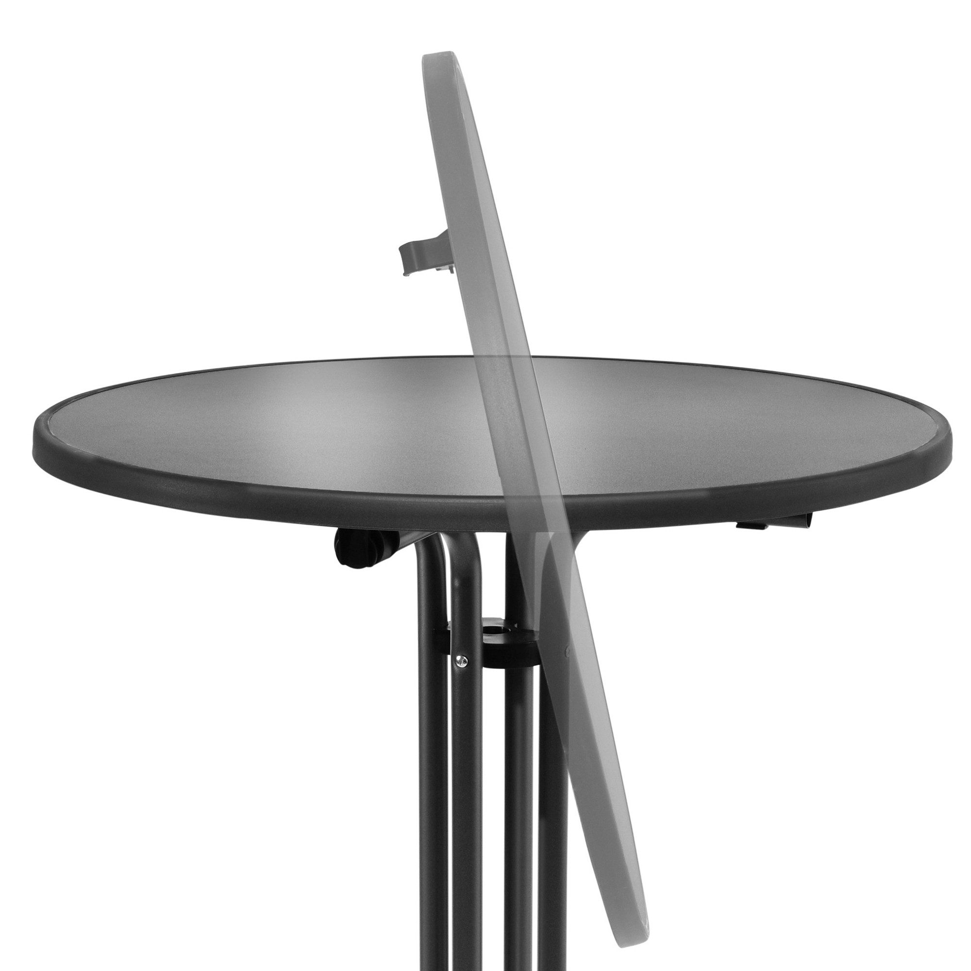 Beautissu Bistrotisch Campingtisch Partytisch Esstisch Gastro Bistroni, Bistrotisch Bistroni Ø70xH70cm Schwarz