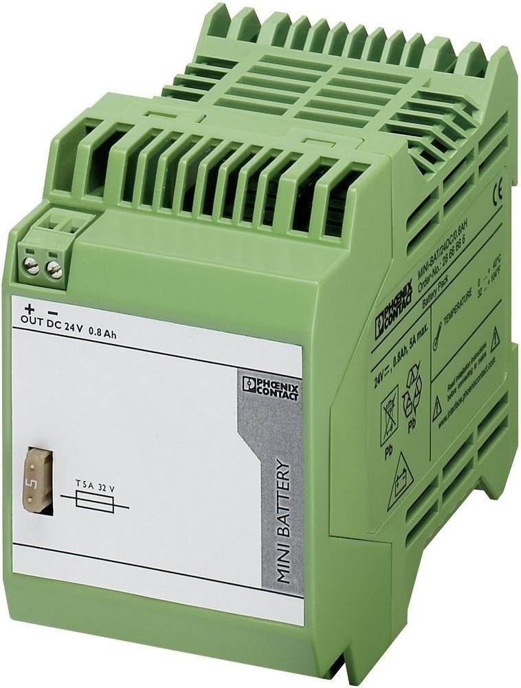 Phoenix Contact Mehrfachverlängerung Phoenix Contact MINI-BAT/24DC/0.8AH Industrielle USV-Anlage (DIN Rail), (MINI-BAT/24DC/0.8AH)