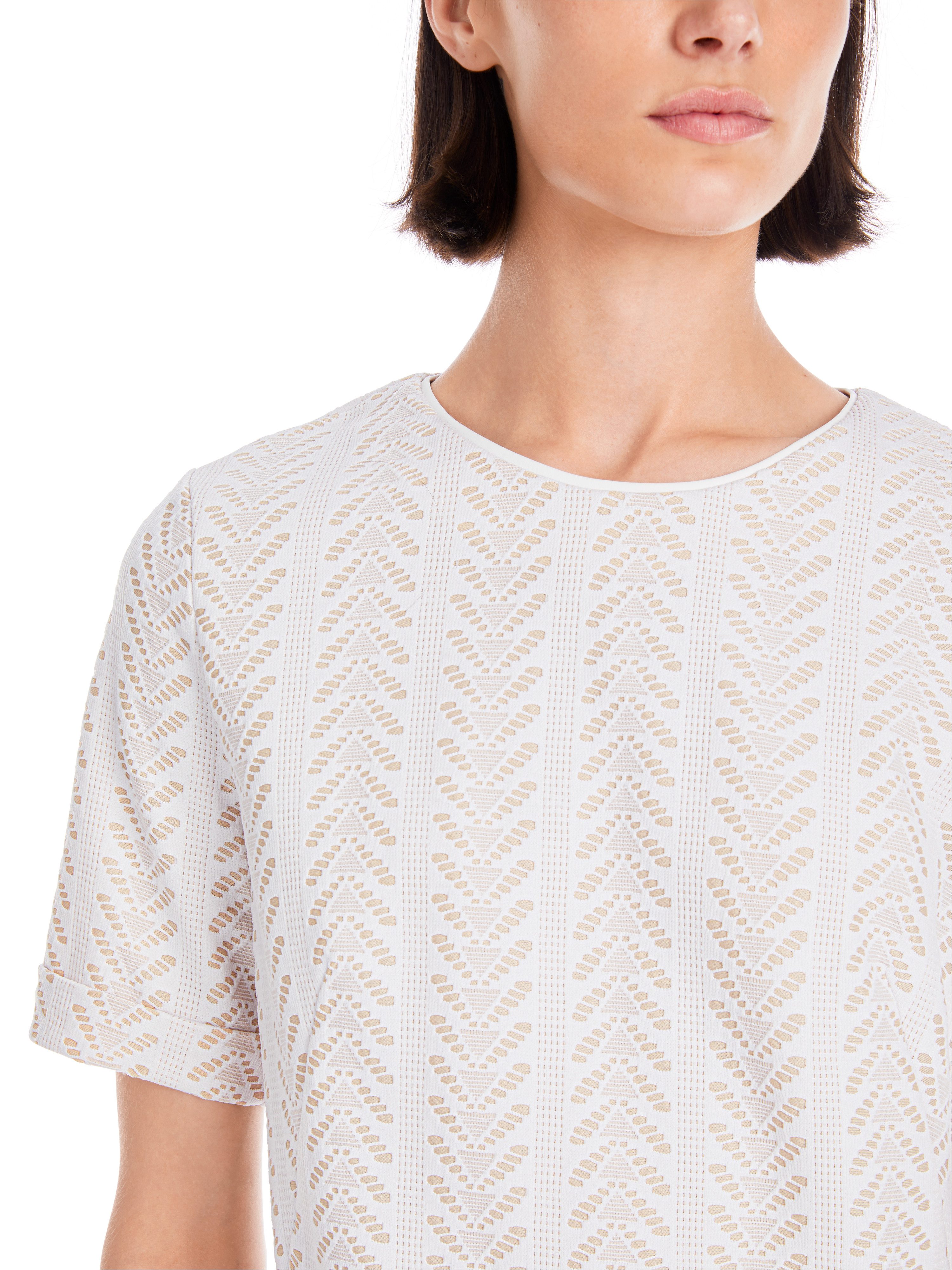 Marc Cain Midikleid "Trip to France" Premium Damenmode Kleid mit Ajour-Must günstig online kaufen