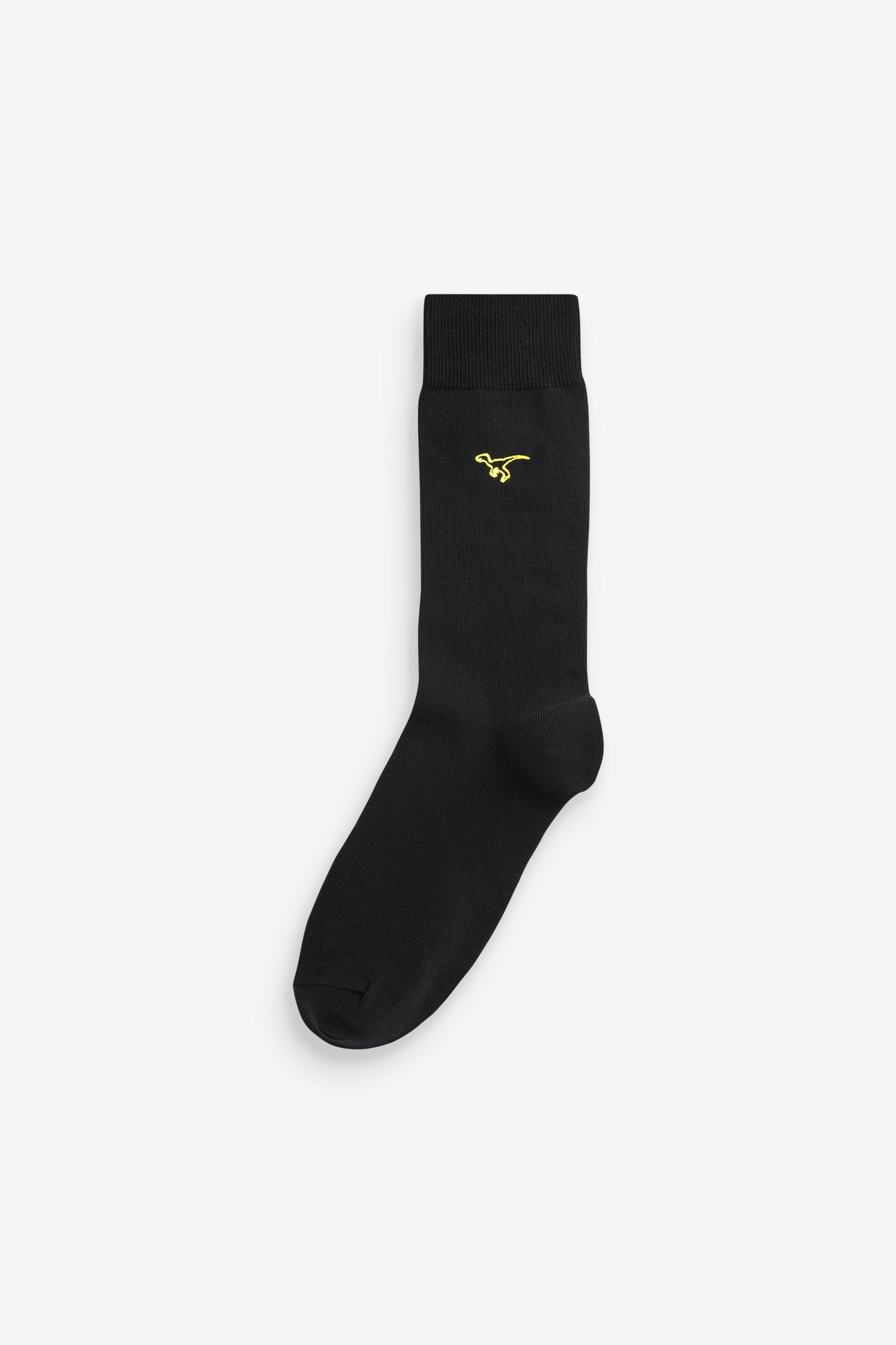 Next Kurzsocken Socken mit Dinosaur Stickerei Black Neon (8-Paar)