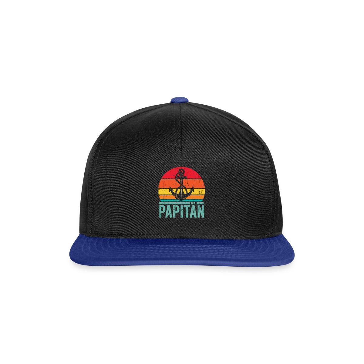Spreadshirt Snapback Cap Papitän Papa Ist Kapitän Snapback Cap (1-St)