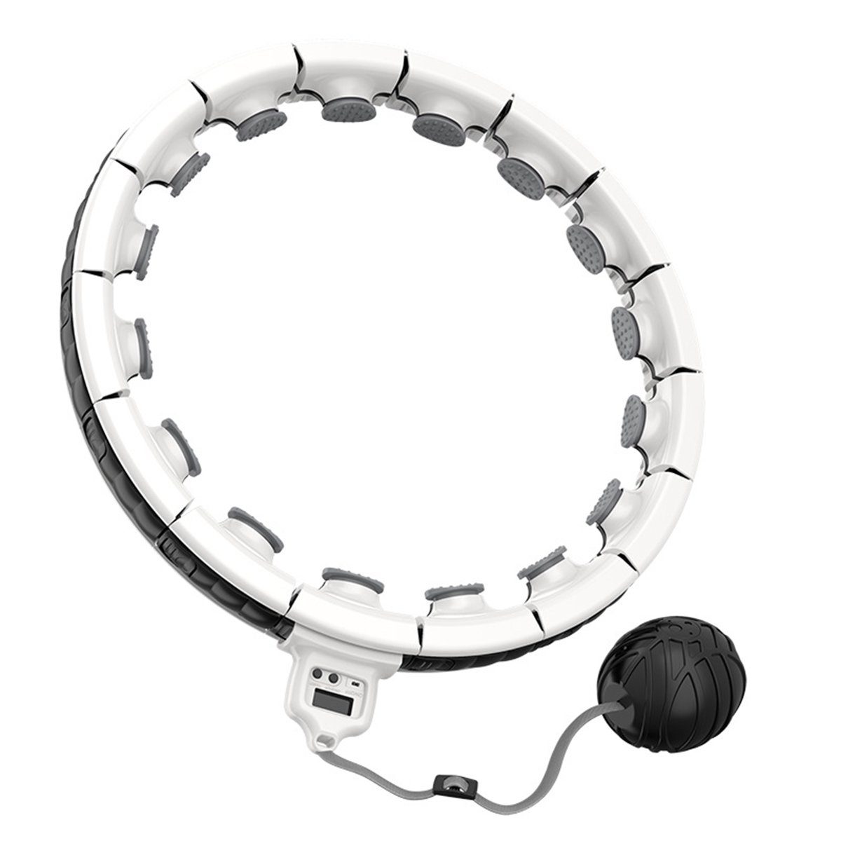 LeiGo Hula-Hoop-Reifen Weiß Kugel Abnehmbar Smart Hoop, Hula mit Fitness-Reifen, beschwerter