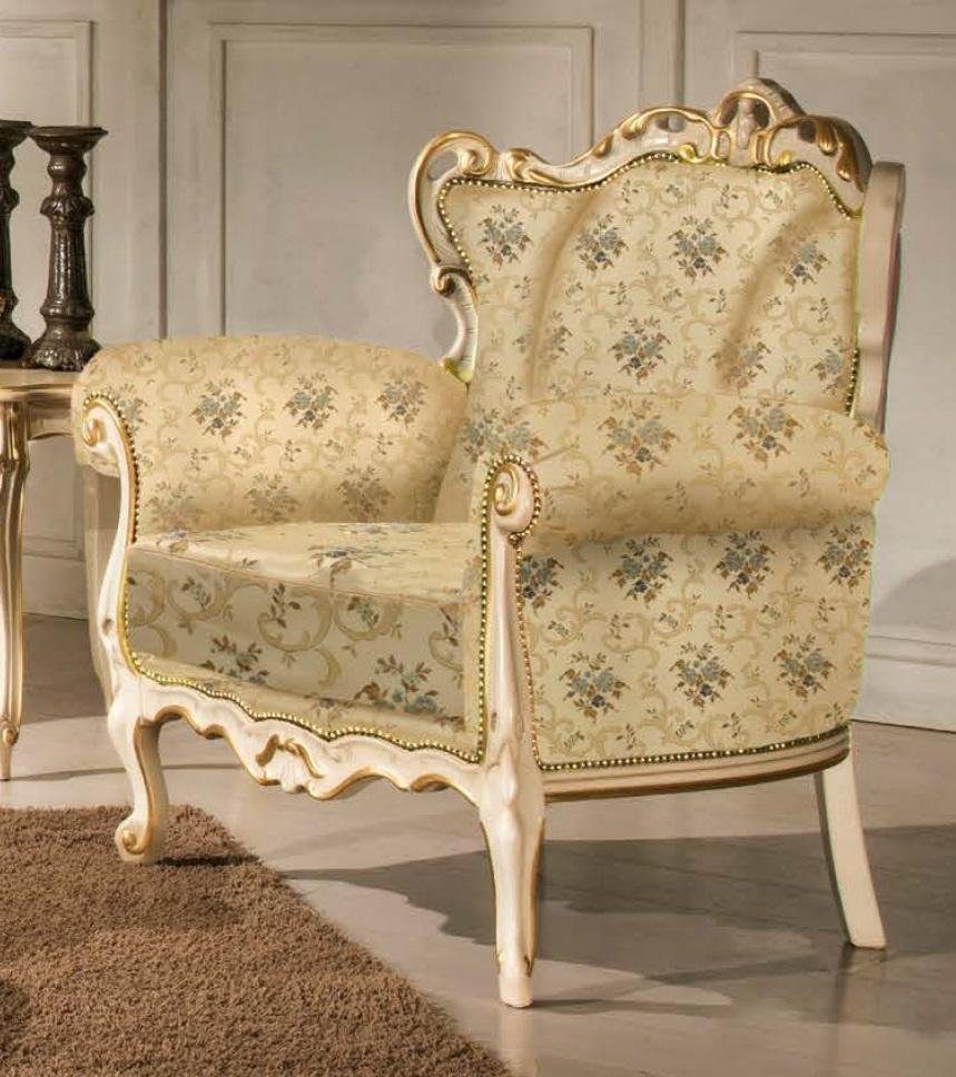 JVmoebel Sessel, Ohrensessel Luxus Stoff Sitz Design Polsterung StileElisa Textil