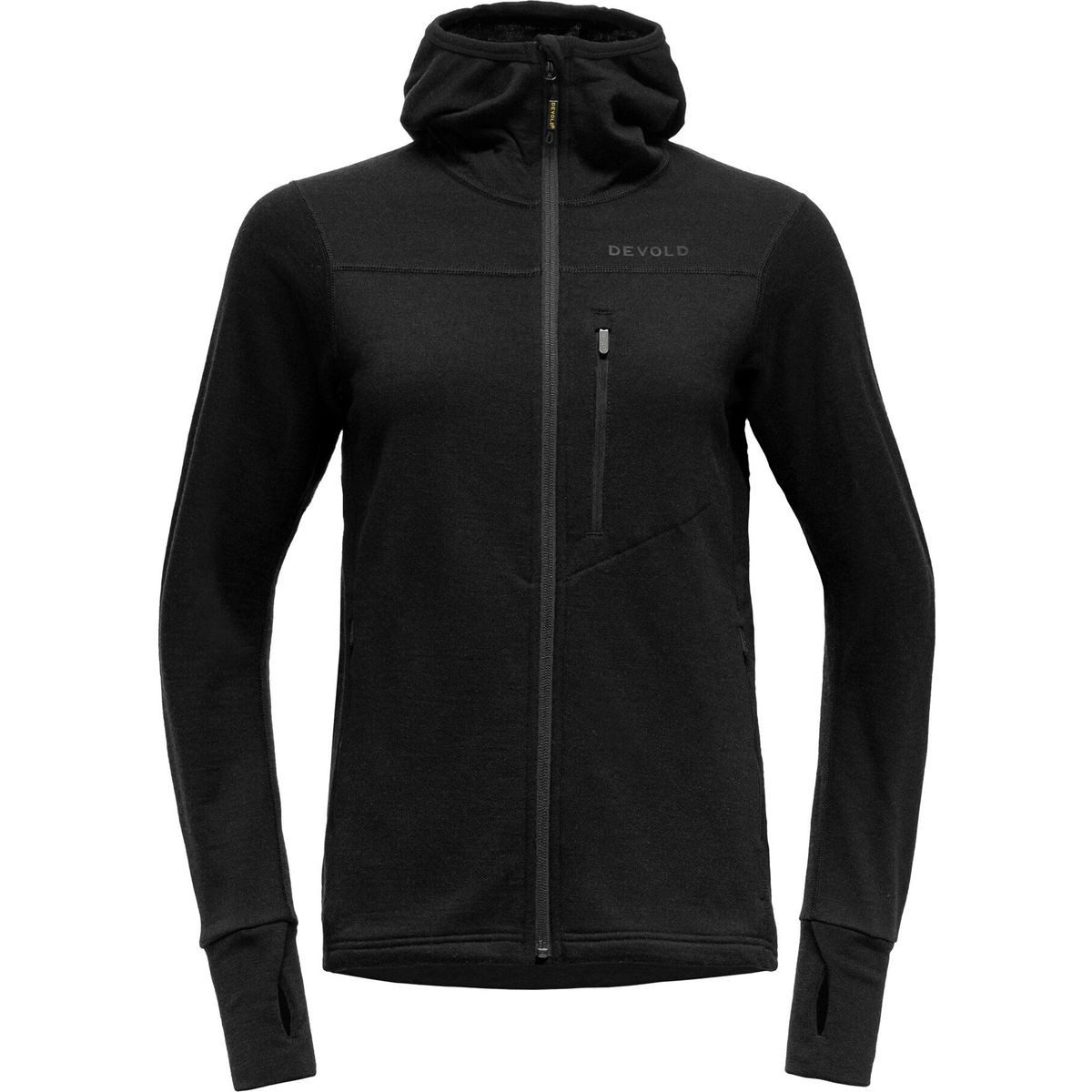 Devold Kapuzenstrickjacke Explorer Merino Hooded Jacket WMN Perfekte Damenjacke aus Merinowolle für Wanderungen und Expeditionen