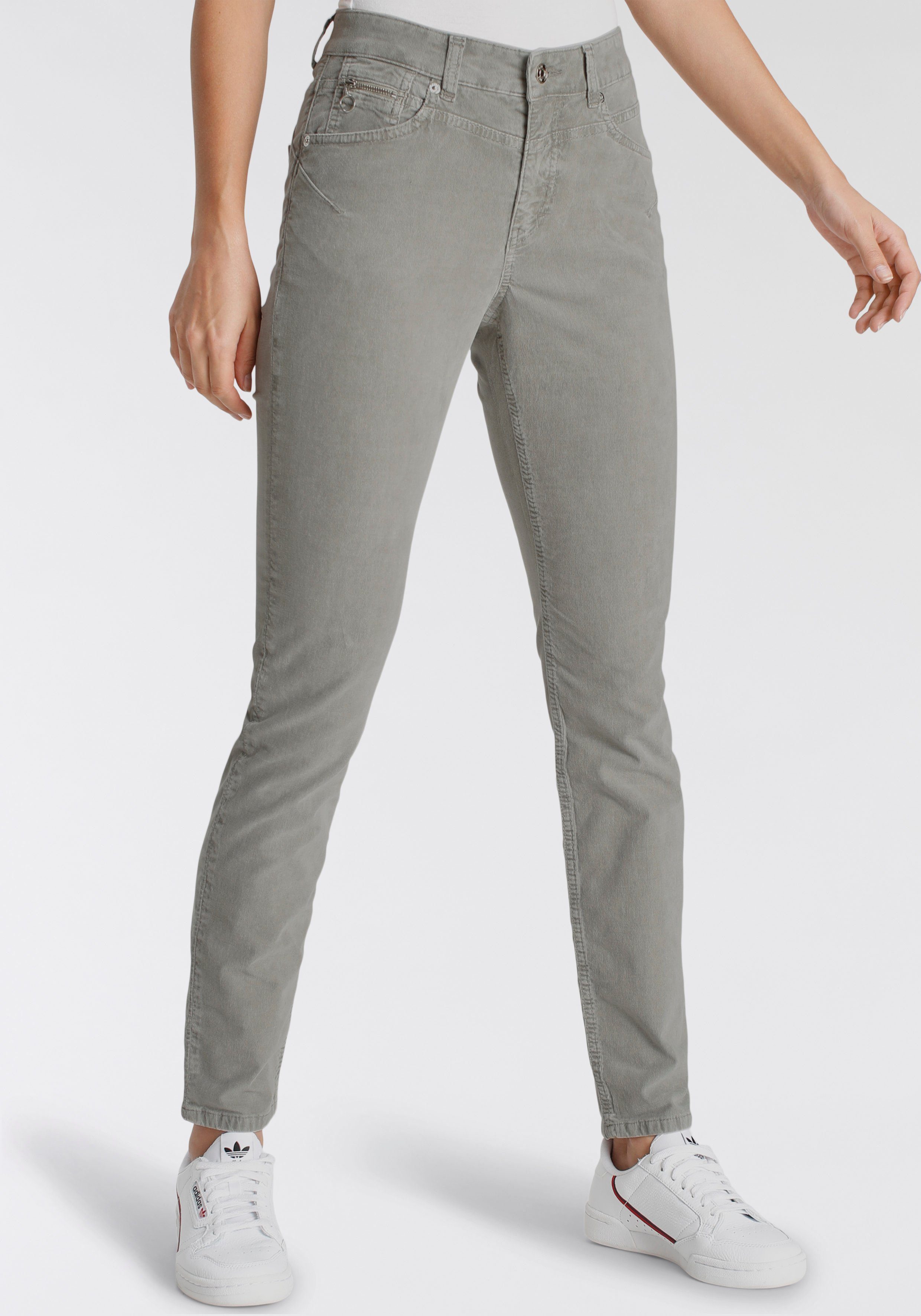 Slim light Rich ash grey MAC Cordhose