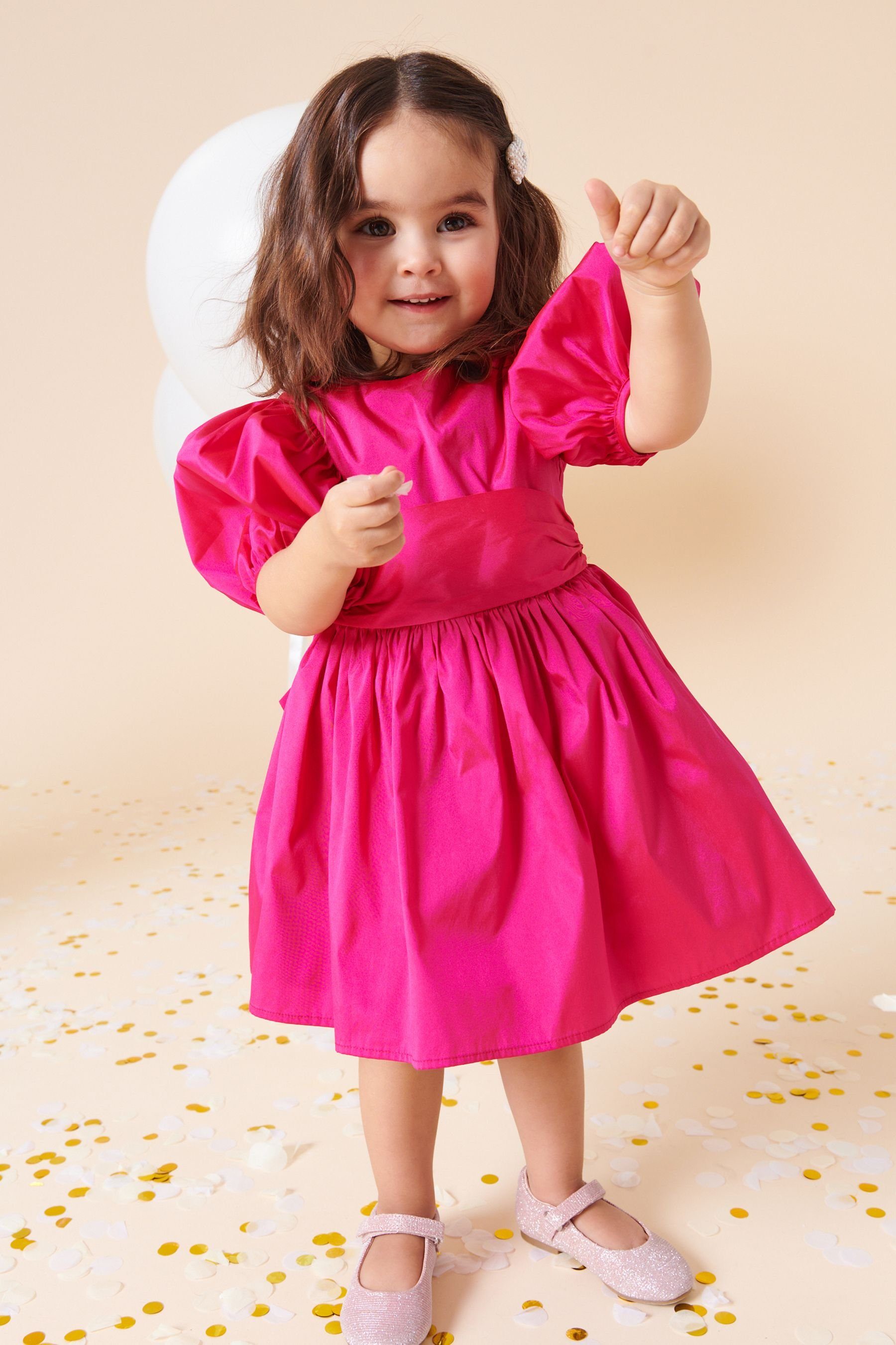 Taft Next (1-tlg) Pink Fuchsia Partykleid aus Brautjungfernkleid
