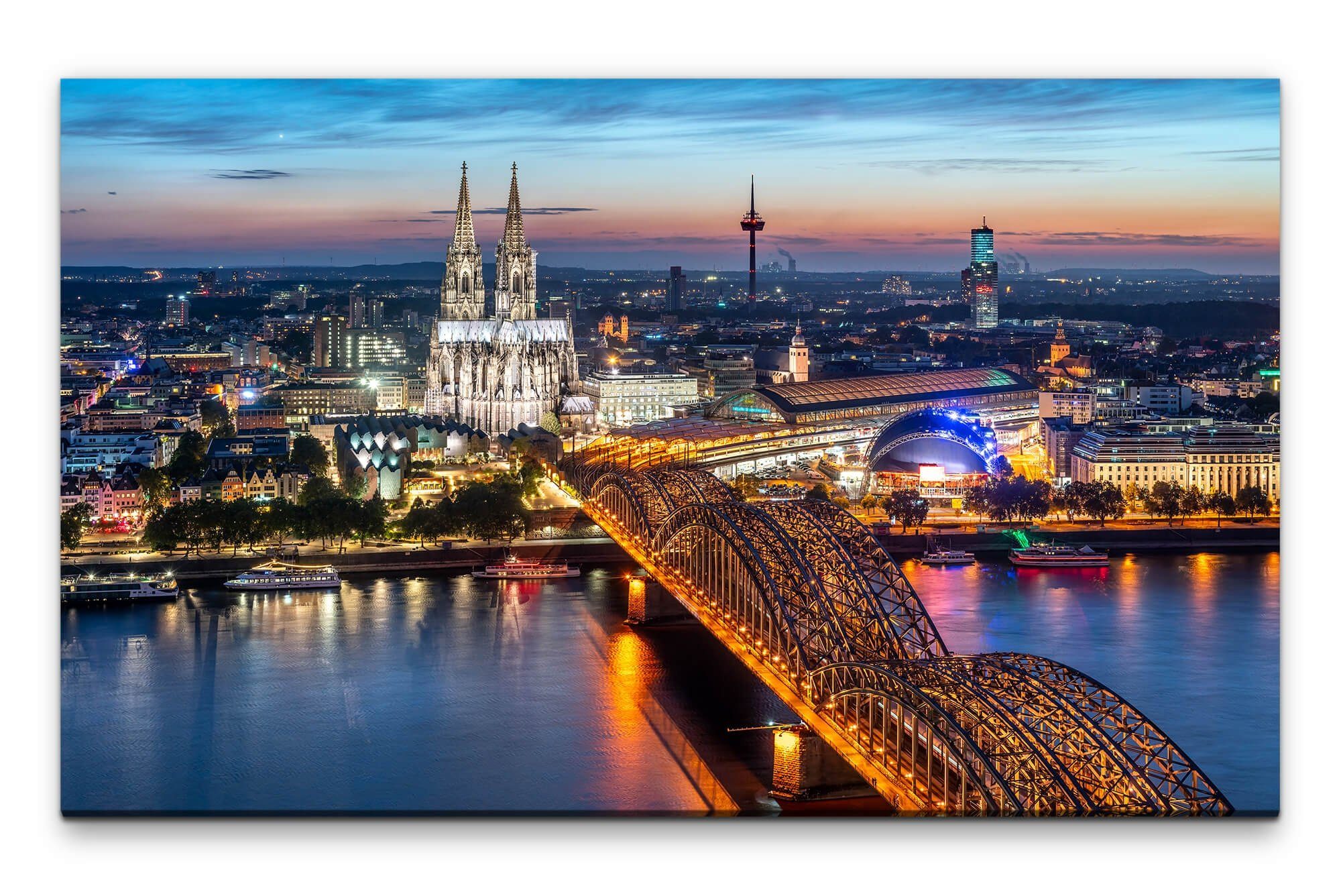möbel-direkt.de Leinwandbild Bilder XXL Kölner Brücke günstig online kaufen