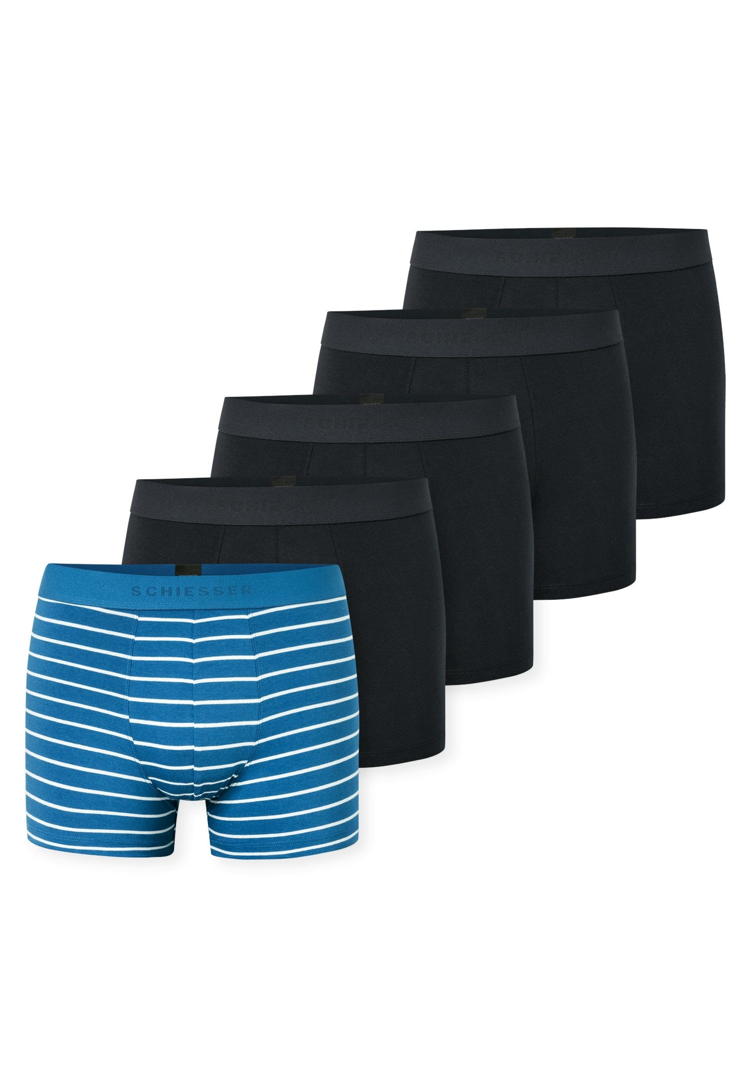Schiesser Boxershorts 95/5 Multipacks (5er Pack) ohne Eingriff, angenehm we günstig online kaufen