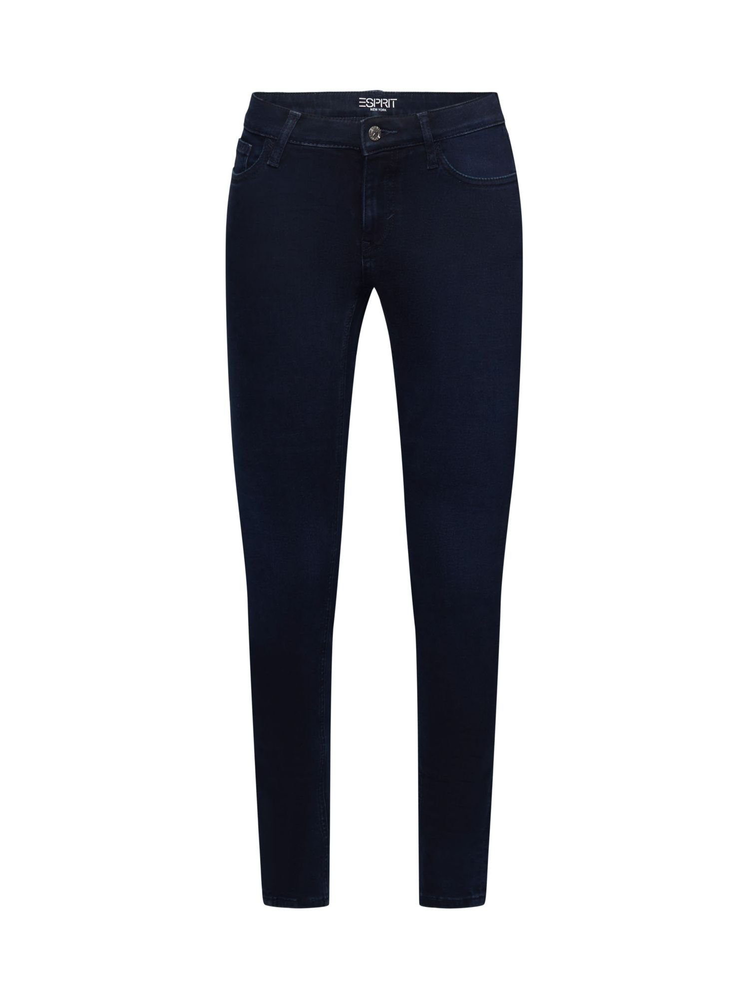 Jeans Schmal Bundhöhe Skinny-fit-Jeans mittlerer mit geschnittene Esprit