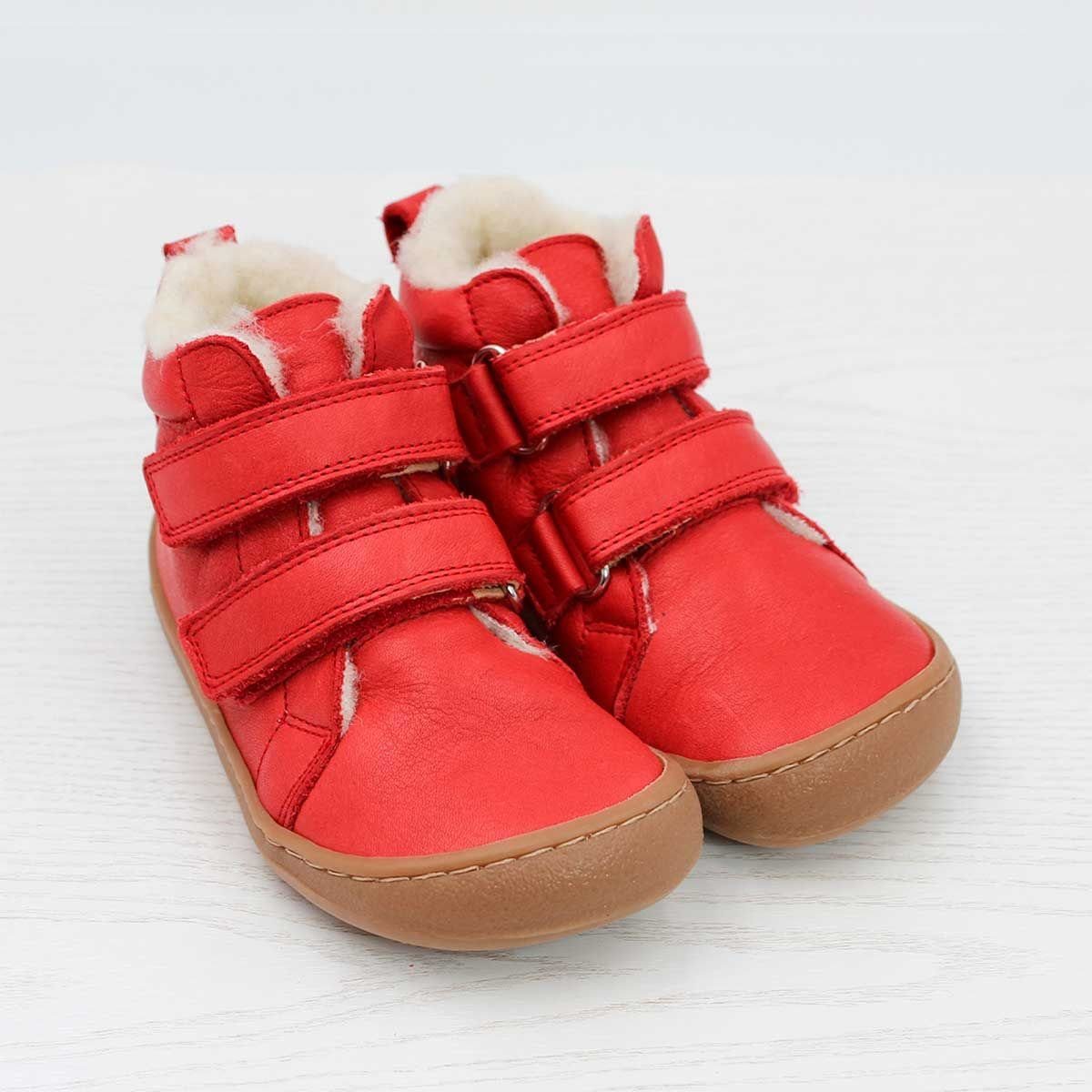 POLOLO Barfuß Winterstiefel für Kinder, bequemer Winterstiefel gefüttert mit Bio Wolle