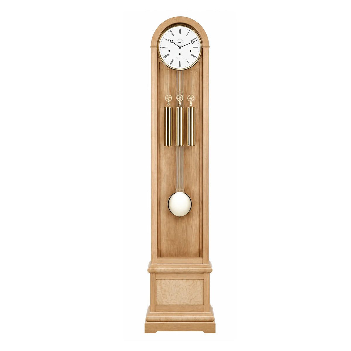Hermle Standuhr Standuhr Eiche hell mit Wurzelholz - Hermle Modell: 01087-050461