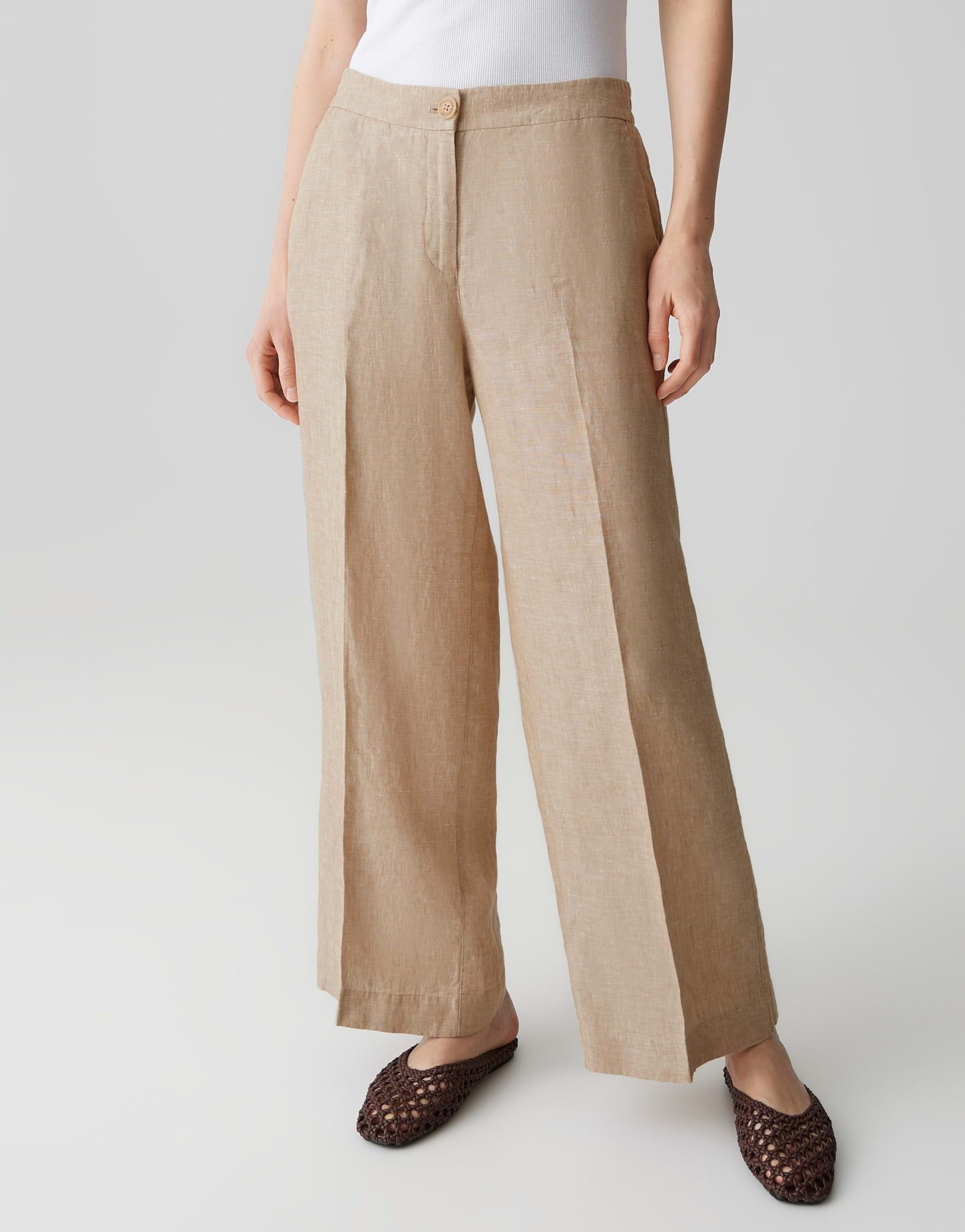 OPUS Leinenhose Maikito light aus Webware mit Leinenstruktur Mit Eingrifftaschen für praktische Alltagslooks