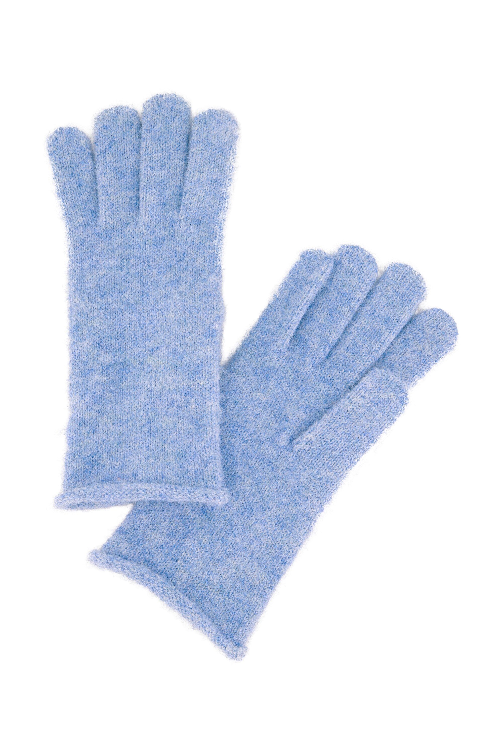 Ulla Popken Baumwollhandschuhe Handschuhe meliert Feinstrick Rollkante günstig online kaufen