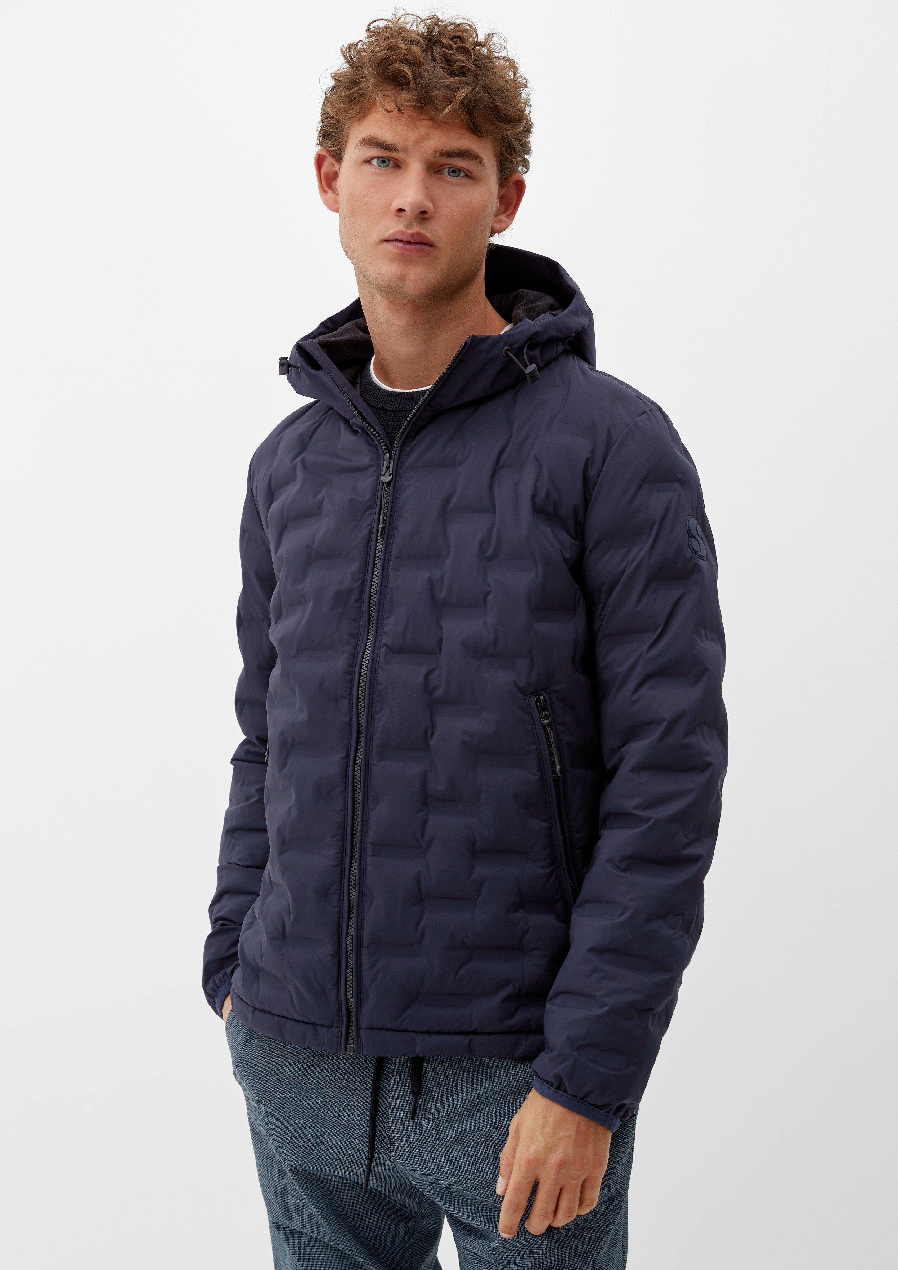 Outdoorjacke Steppjacke blue dark mit s.Oliver Kapuze gefütterter