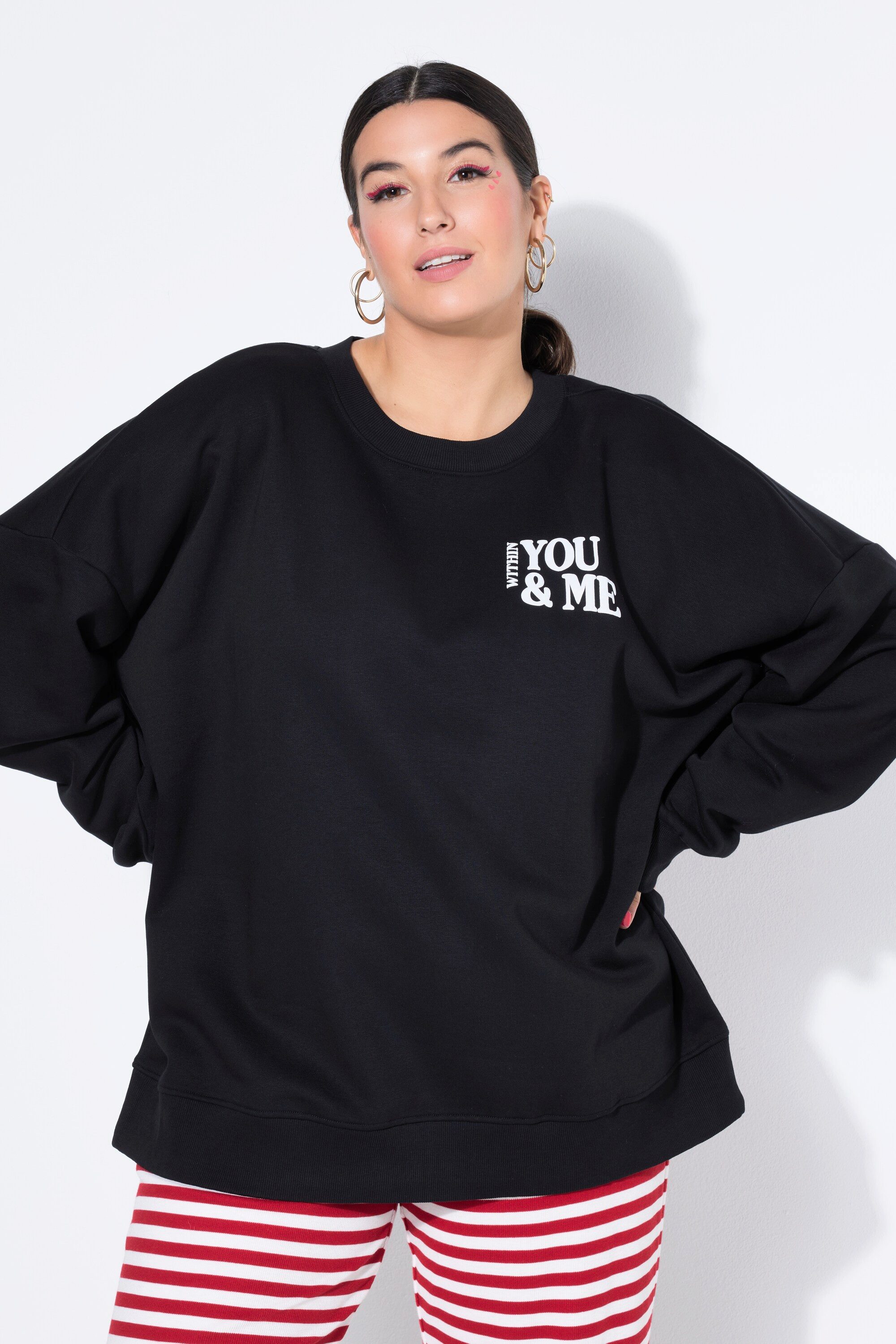 Studio Untold Sweatshirt Sweatshirt oversized Color-Hearts auf dem Rücken günstig online kaufen