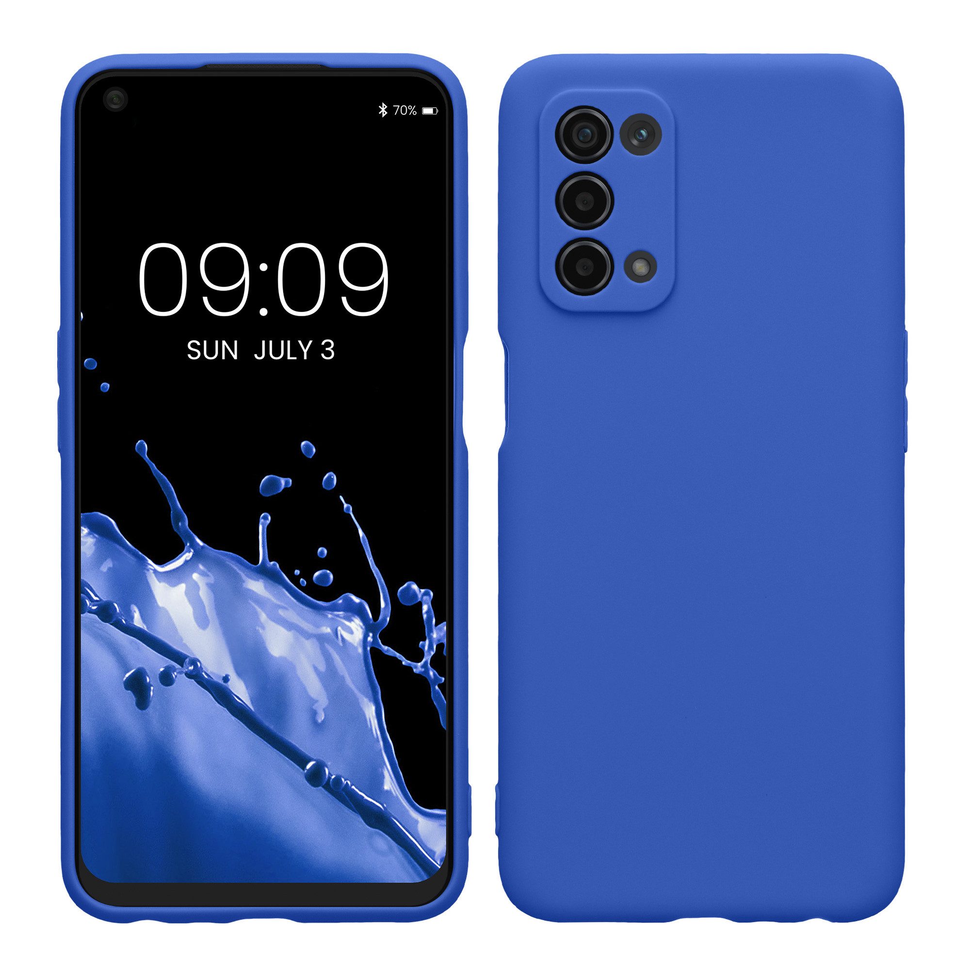 kwmobile Smartphone-Hülle Handyhülle für Oppo A74 (5G) / A54 (5G) Hülle, Weiches Handy Silikon Case - Schutzhülle Cover