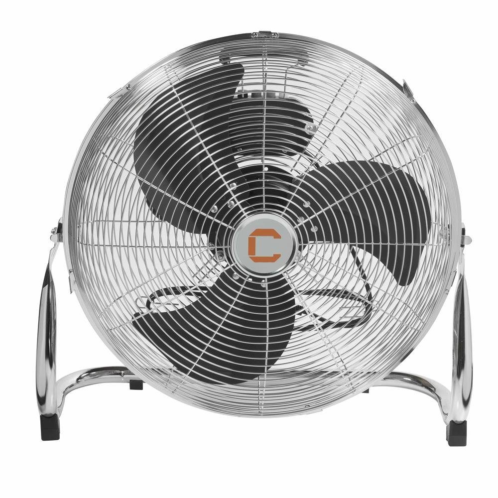 Cresta Care Bodenventilator CFP810, XXL Ventilator, Lüfter, ca. 55 cm  Durchmesser, Retro / Vintage Design, Edelstahl, Chrom, Windmaschine, 120  Watt