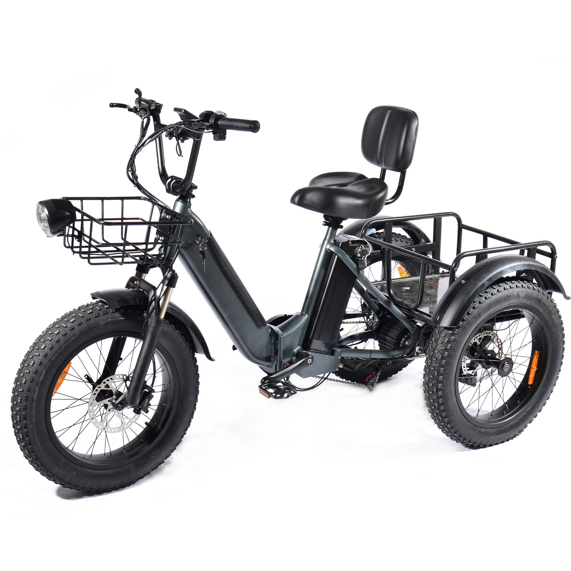 Vankel E-Bike Cityrad T1 Pro Herren Elektrofahrrad 20 x 4 Zoll 25AH 48V 960WH Damen 3 rad, 5 Gang, Kettenschaltung, Heckmotor, 1296 Wh, (mit abnehmbarem Akku, mit Akku-Ladegerät), Maximale Freiheit & Komfort – das E-Bike für Stadt, Gelände & Reise!