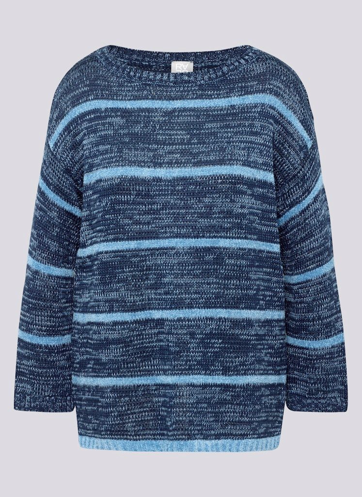 Rundhalspullover blau