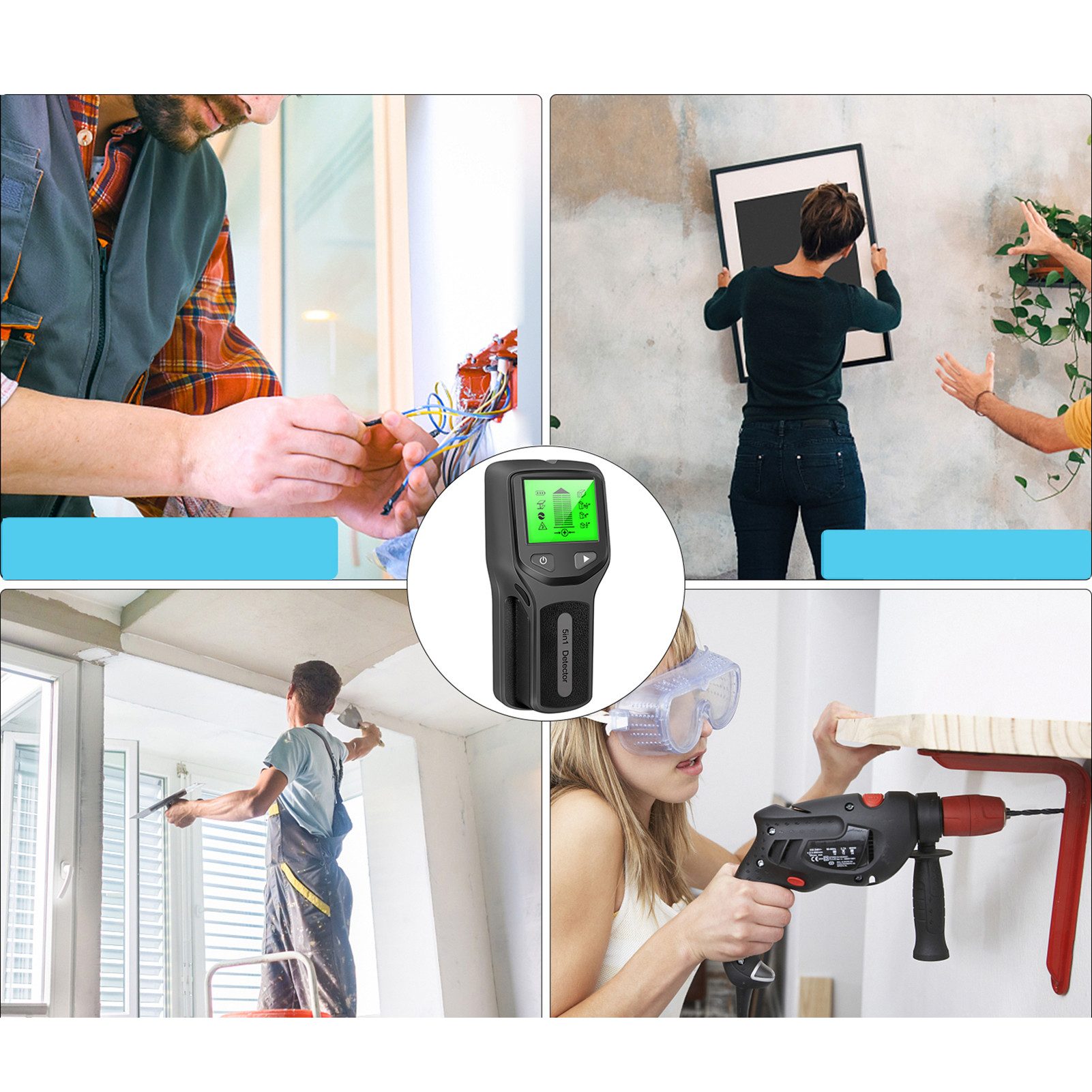Rutaqian Metalldetektor Stud Finder, Leitungssucher Wand Scanner Detektor Ortungsgerät
