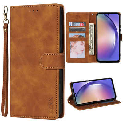 Mrichbez Smartphone-Hülle Lederetui im Brieftaschenformat, kompatibel mit der Samsung Galaxy-Serie