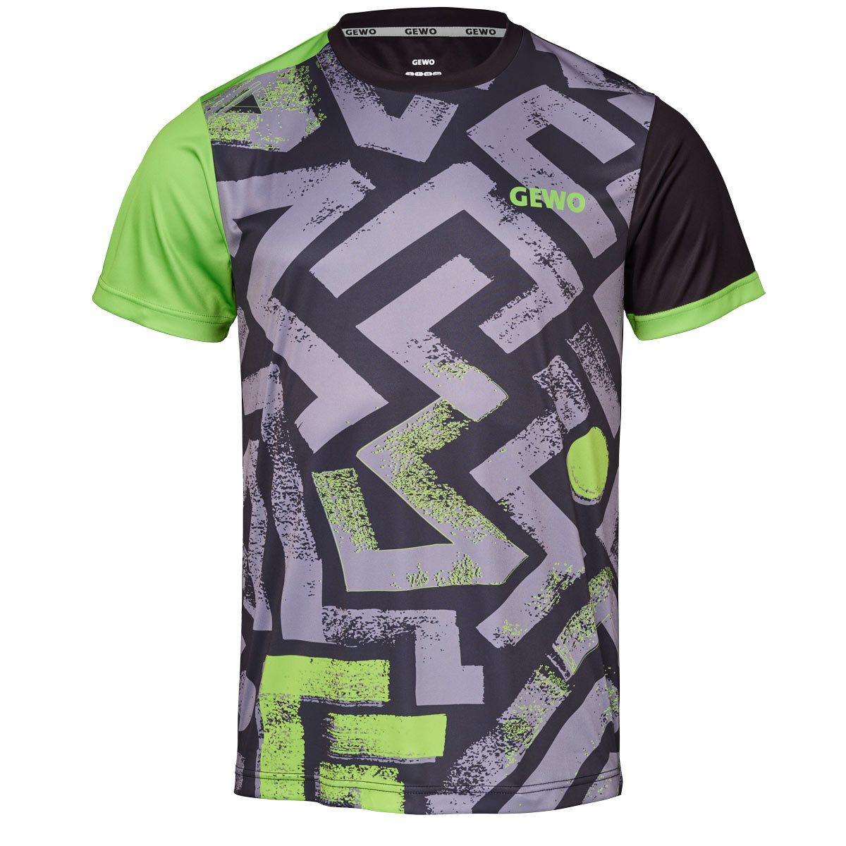 Gewo T-Shirt GEWO Shirt Louis grau/lime XXL Unisex T-Shirt