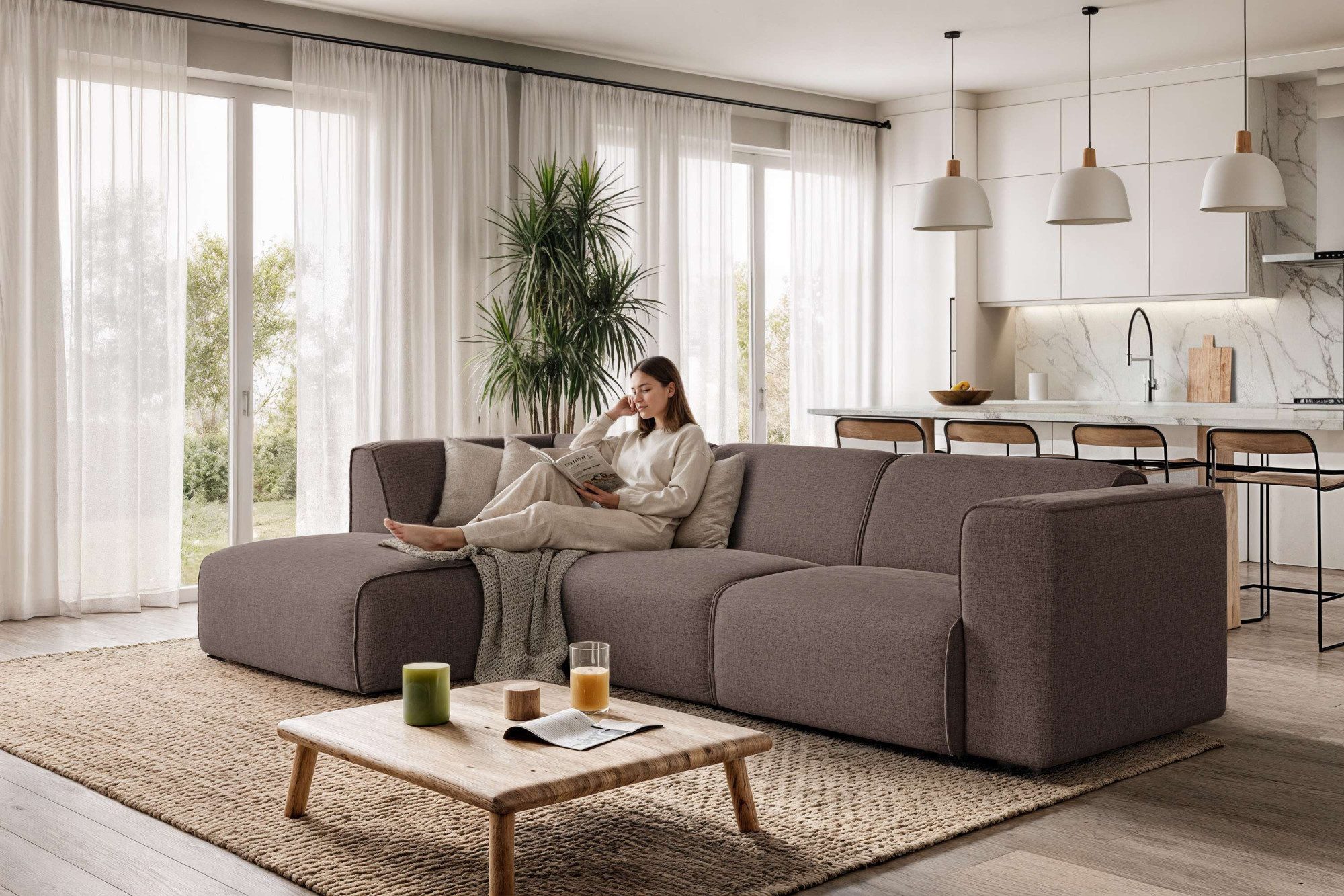 OTTO home Ecksofa Merid L-Form, B: 295 cm - OTTO. Verlässliche Qualität., jederzeit durch Module erweiterbar