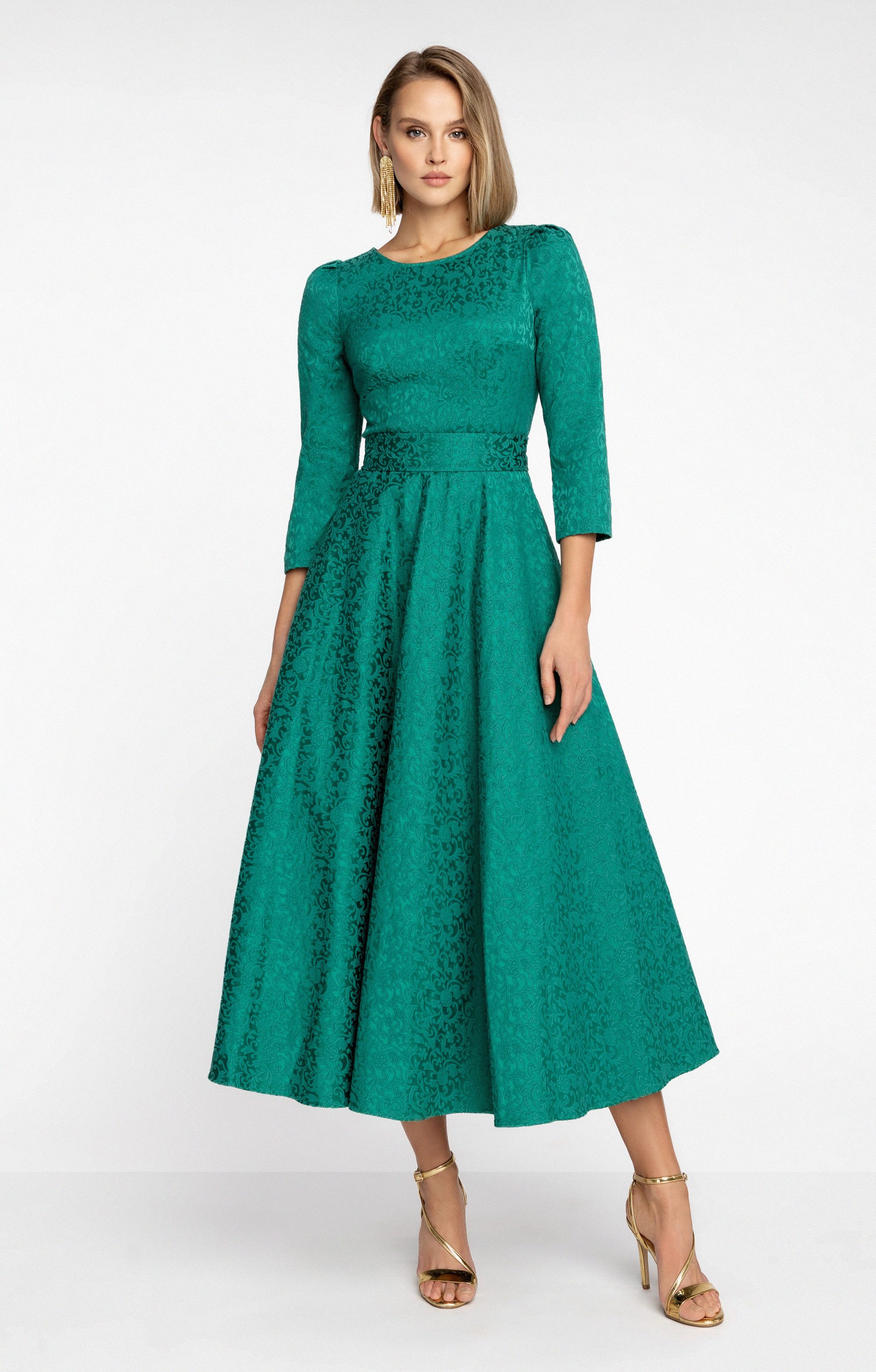 MATSOUR'I Cocktailkleid Alyzee Unifarbe, Jacquard mit Reliefoberfläche