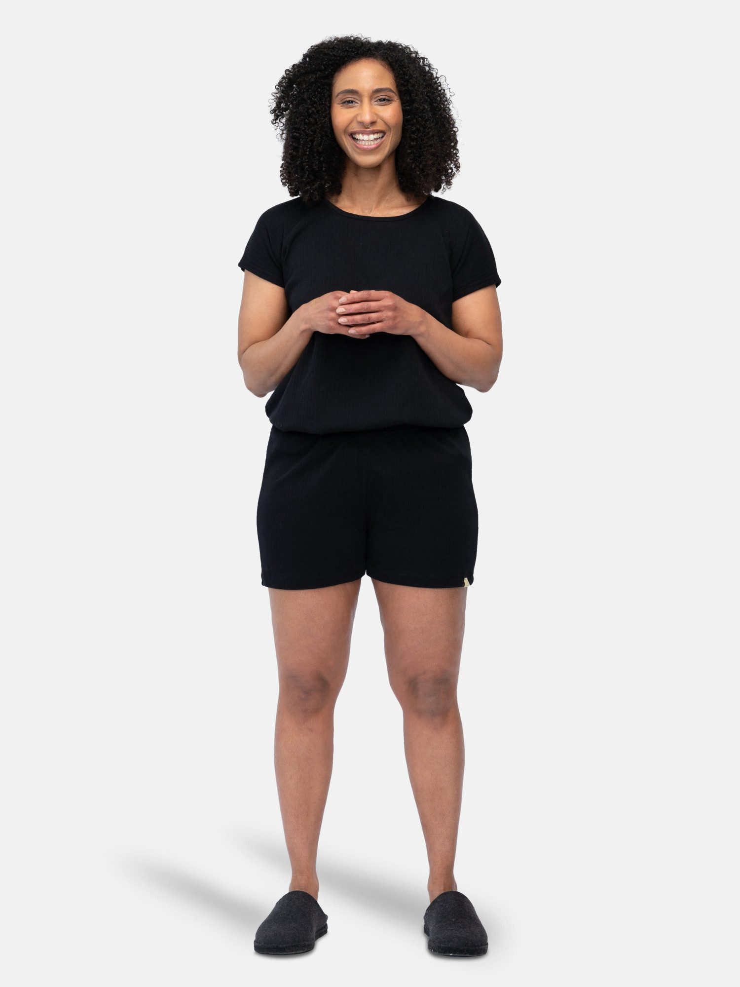 greenjama Pyjamashorts aus Derby Rib, Bio Baumwolle, GOTS-zertifiziert