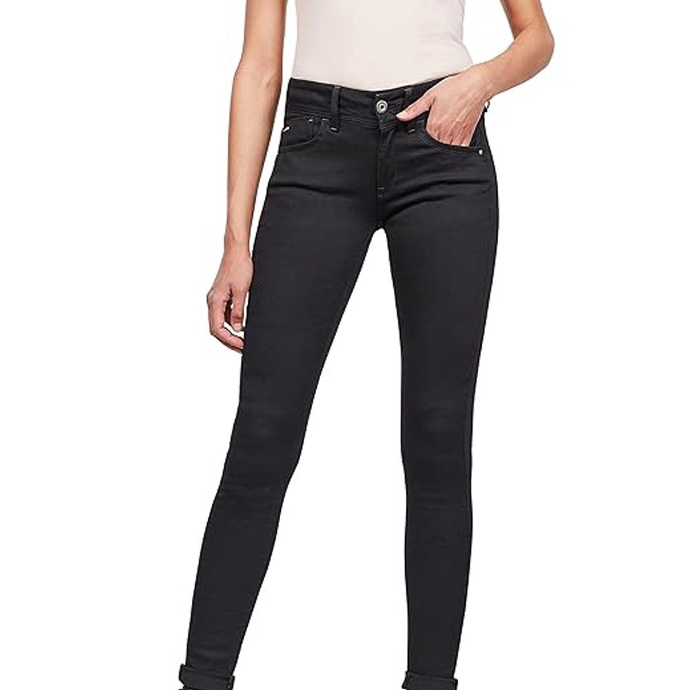 Gerade Jeans Damen Lynn Mid Waist Super Skinny Jeans