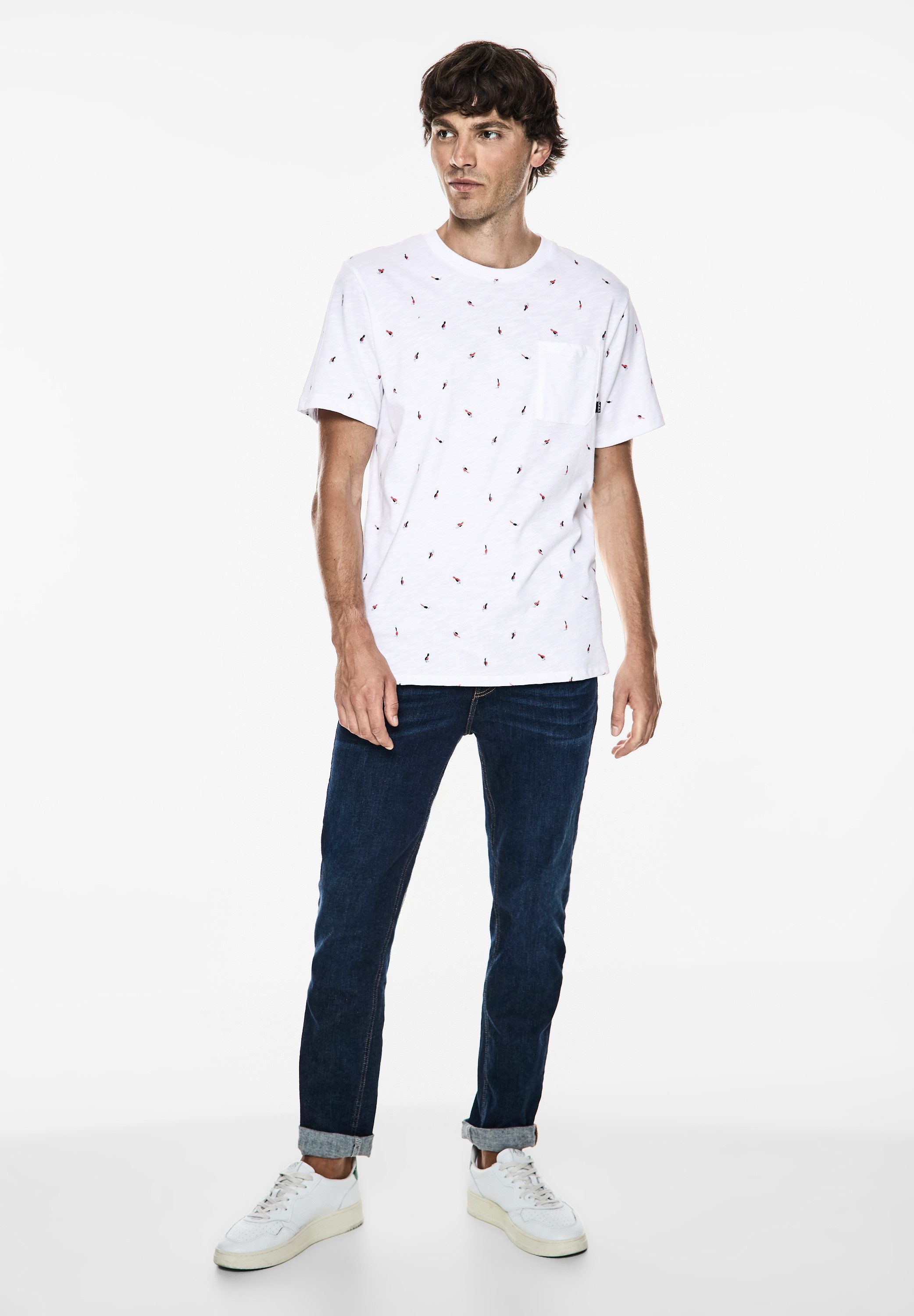 STREET ONE MEN T-Shirt aus reiner Baumwolle