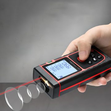 Retoo Entfernungsmesser Profi Laser Entfernungsmesser Digitales Batterien Abdeckung 40M LCD, Arbeitstemperatur:-20°C - 60°C, Norm IP-54