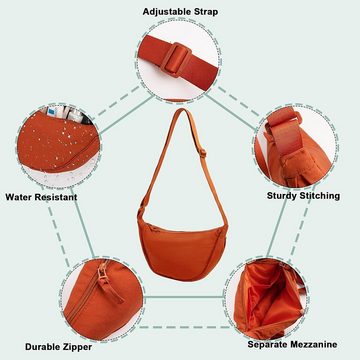 Henreal Umhängetasche Balbmond Crossbody Bag,Reise-Umhängetasche aus Nylon mit verstellbare, Geeignet für Alltag Sport Schule Outdoor-Reisen usw.