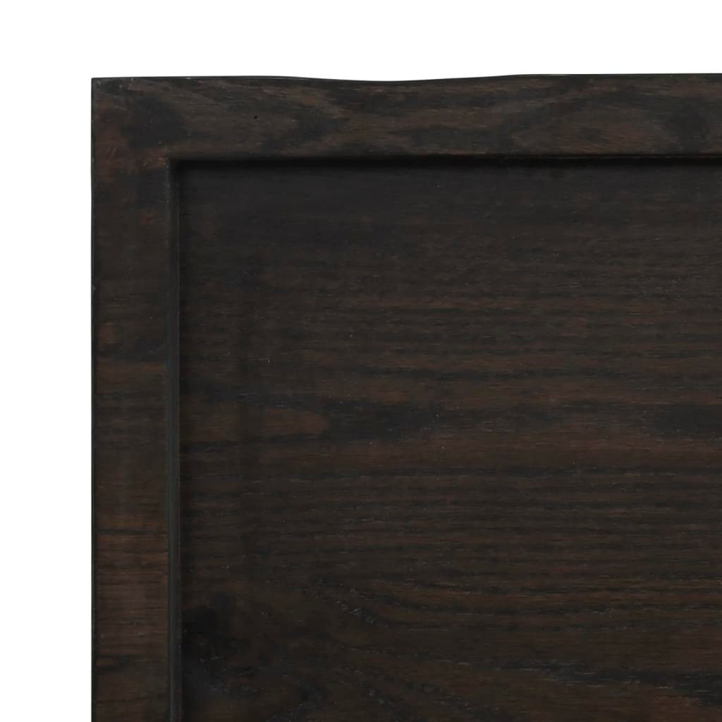 (1 Massivholz cm Baumkante St) furnicato Behandelt 180x50x(2-6) Tischplatte
