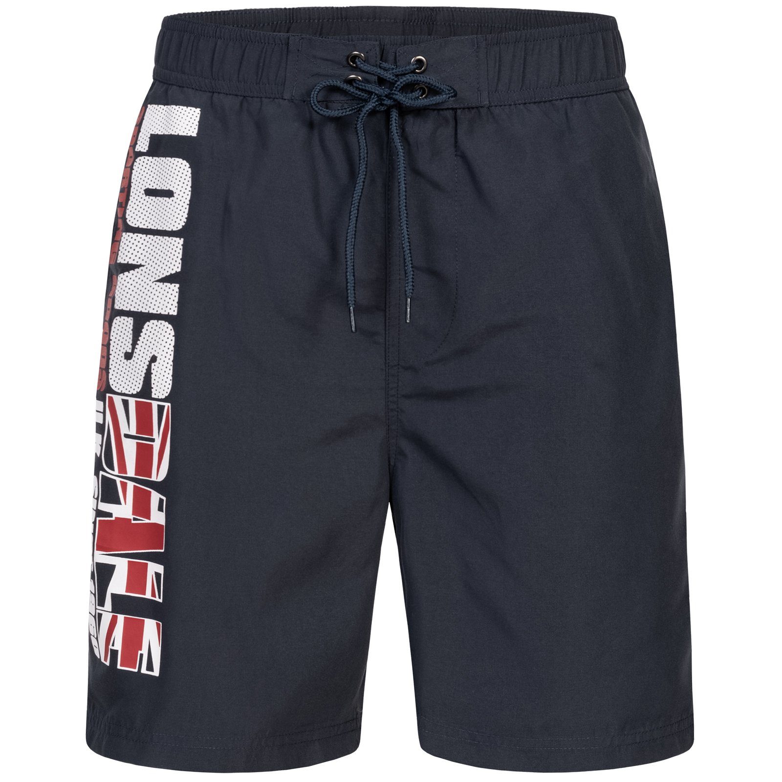 Lonsdale Badehose CARNKIE Navy/Red/White