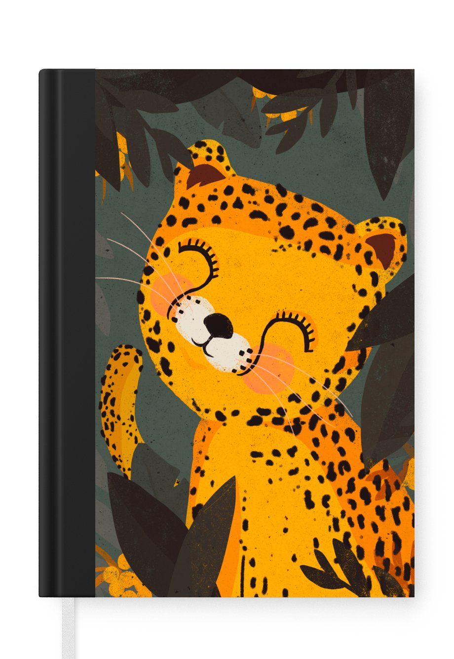 MuchoWow Notizbuch Gepard - Tiere - Dschungel - Kinder, Journal, Merkzettel, Tagebuch, Notizheft, A5, 98 Seiten, Haushaltsbuch